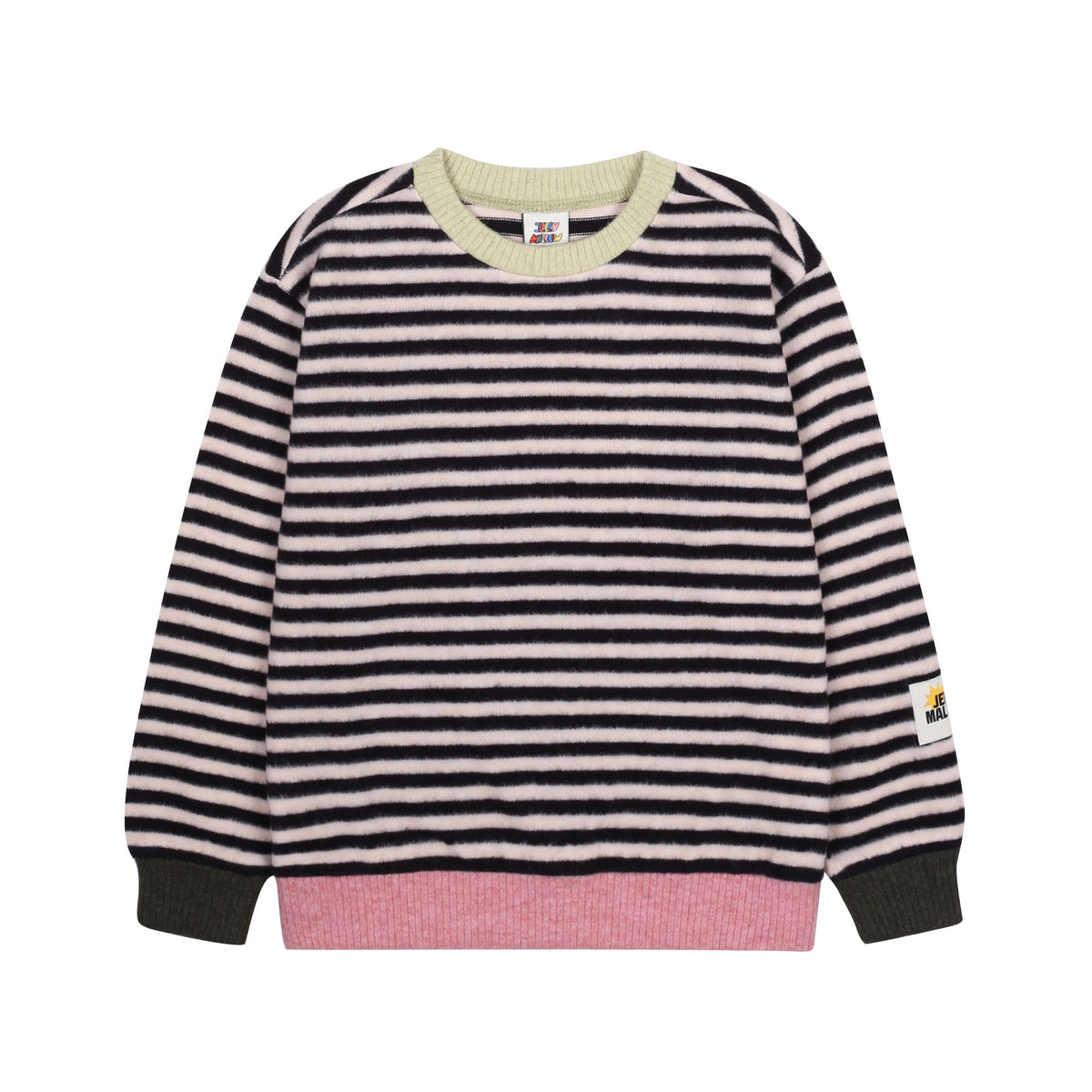 Boys & Girls Black Stripes Knit Sweater