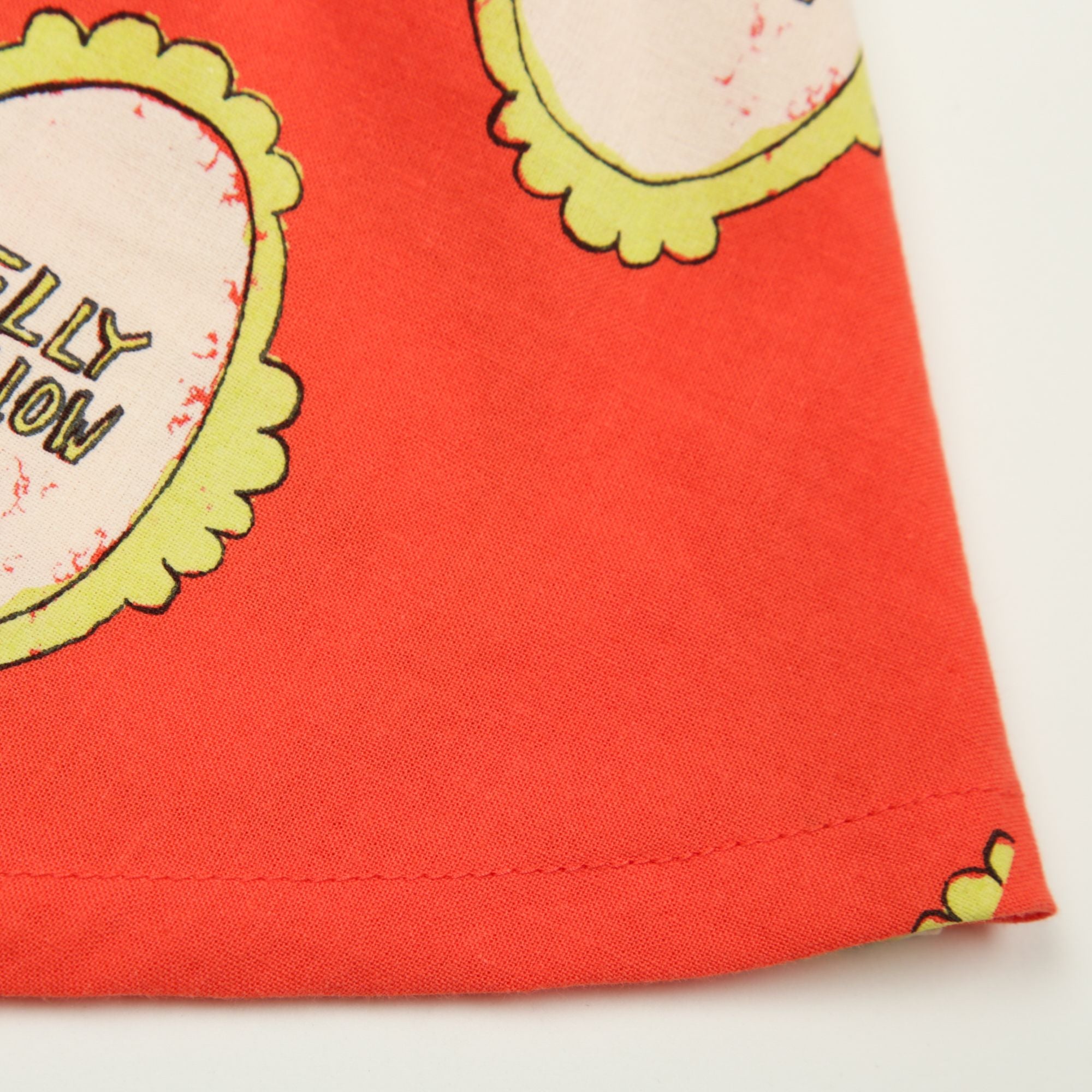 Girls Red Orange Printed Tulle Skirt