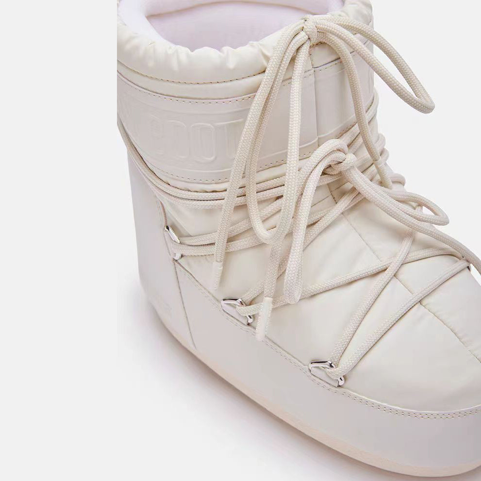 Women White "ICON LOW" Boots