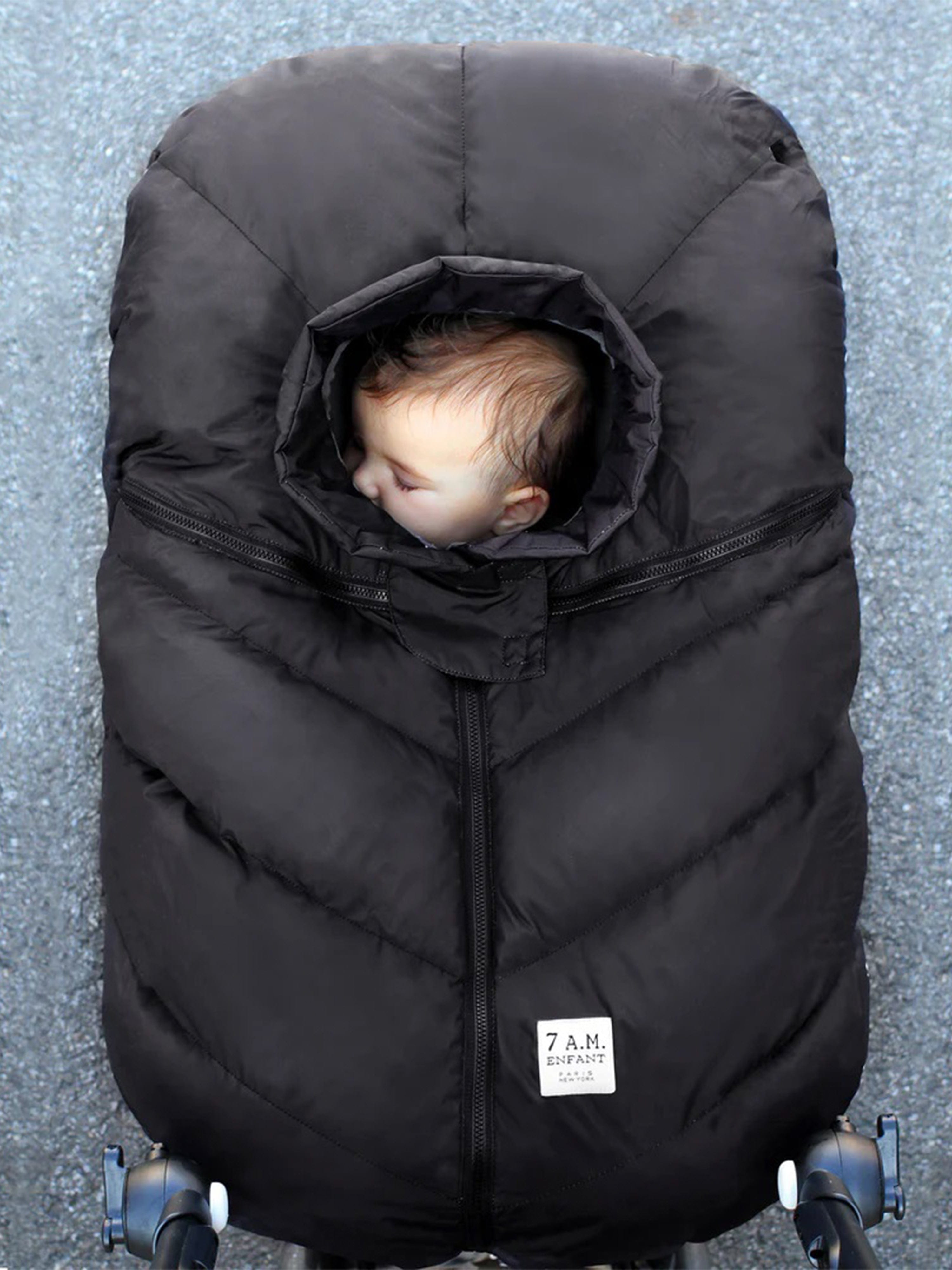 7AM Enfant Baby Car Seat Cocoon in Black (H: 94cm W: 51cm D: 5cm)