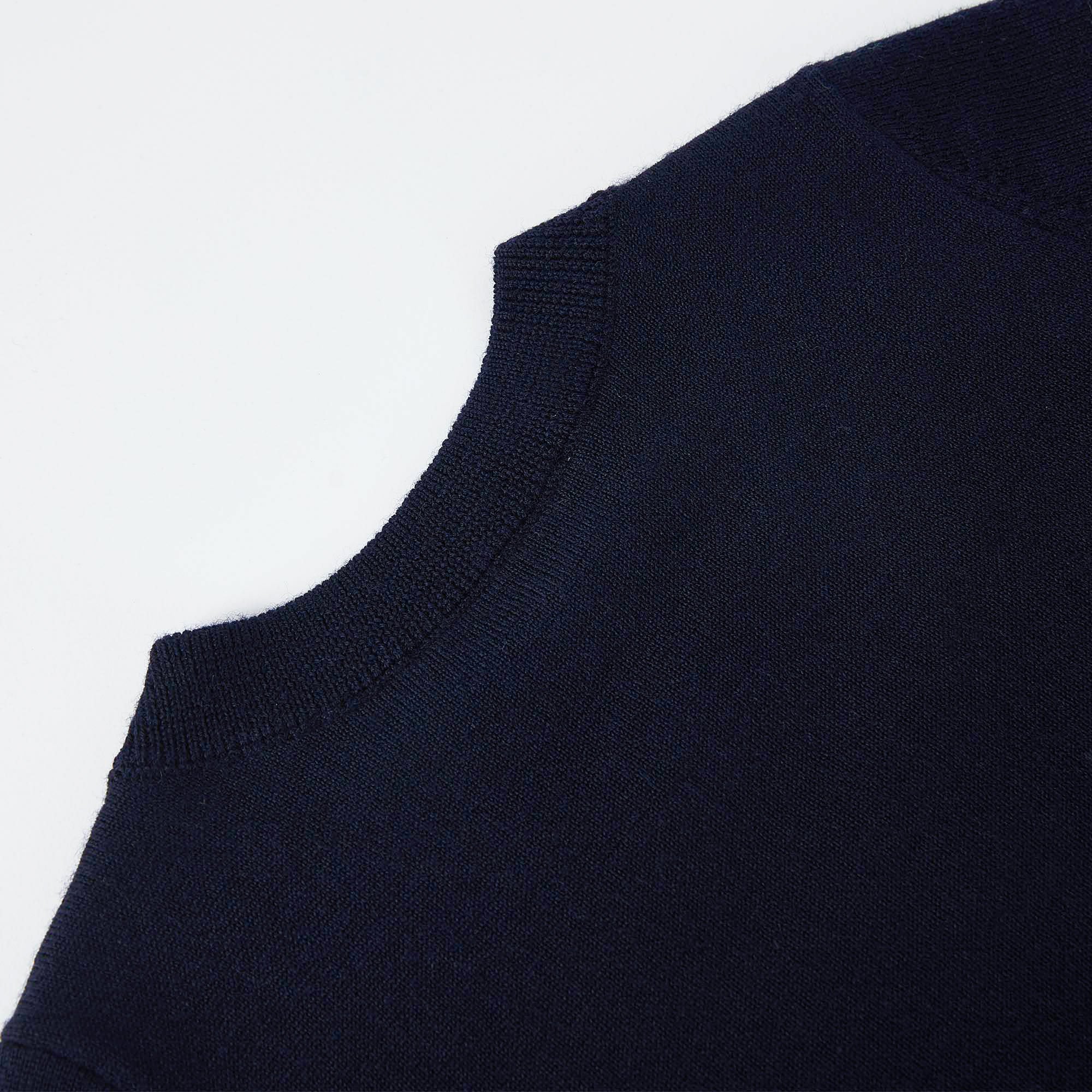 Girls Navy Wool Dress