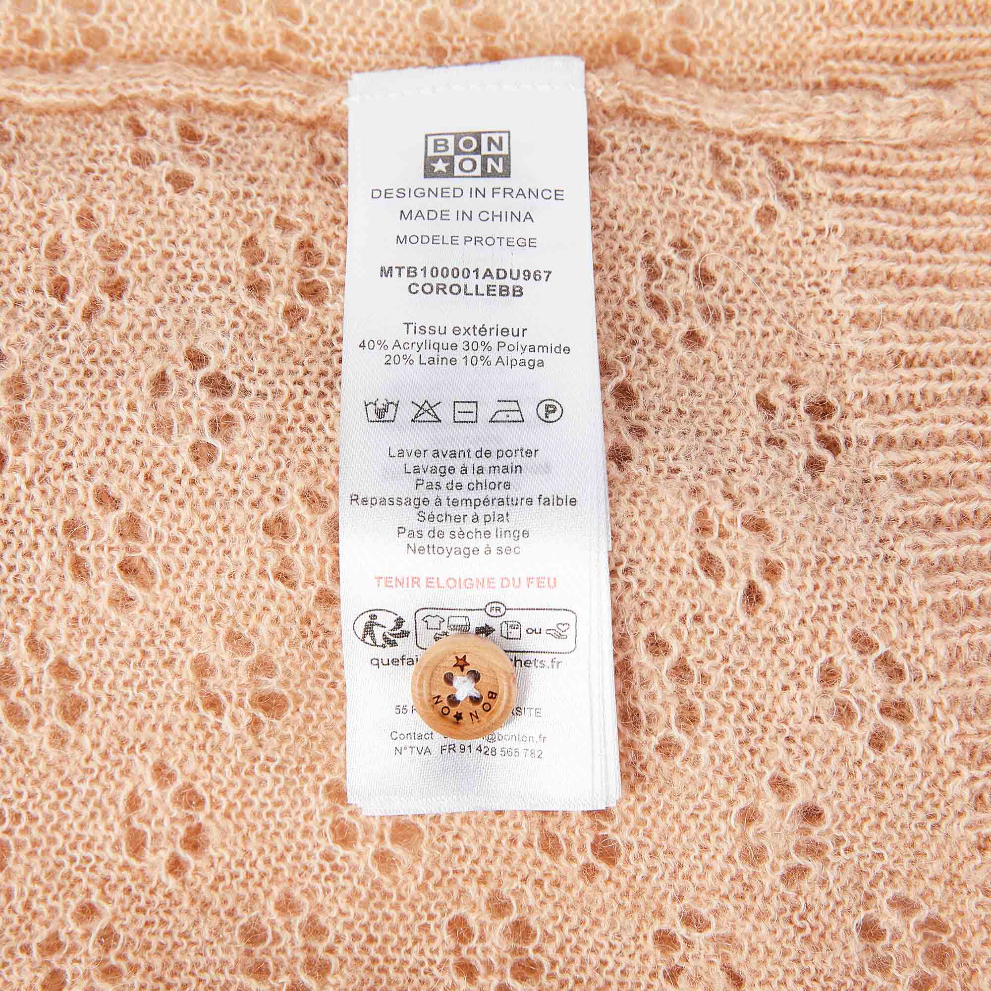 Baby Girls Pink Hollow Cardigan