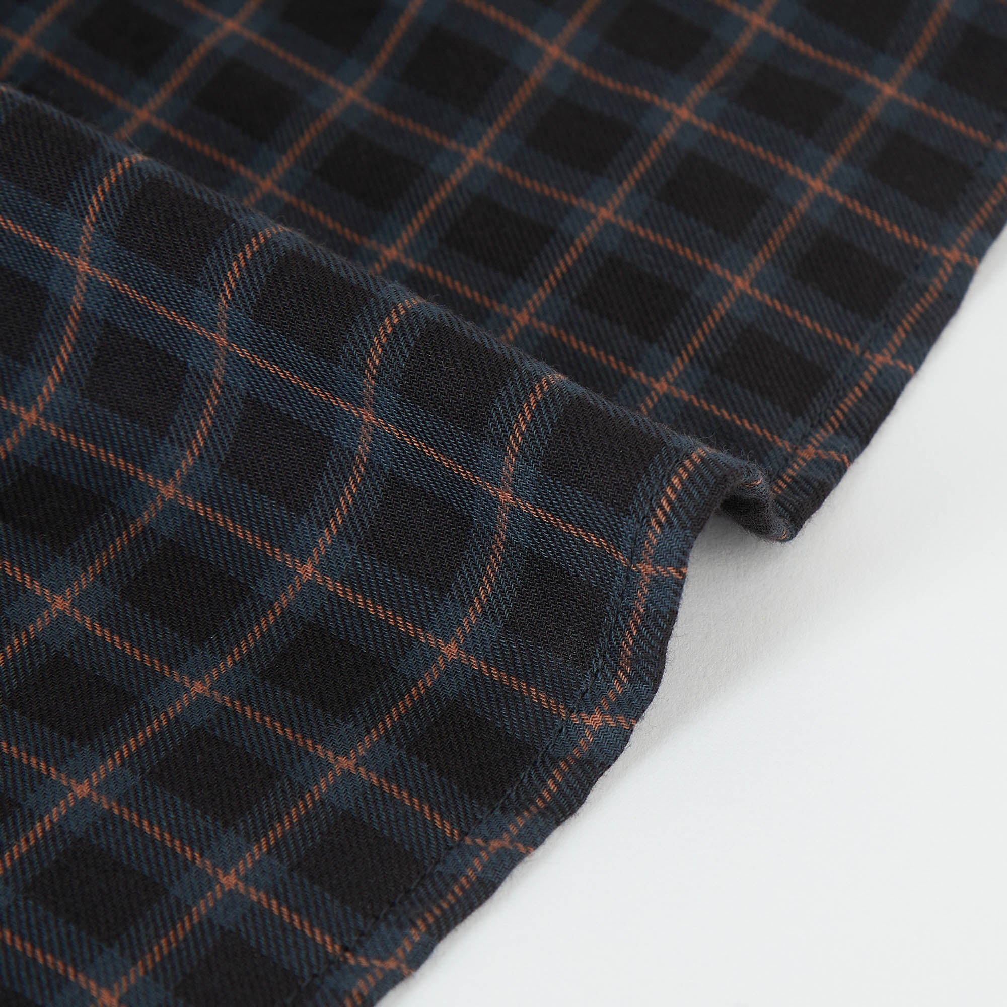 Girls Dark Grey Check Cotton Top