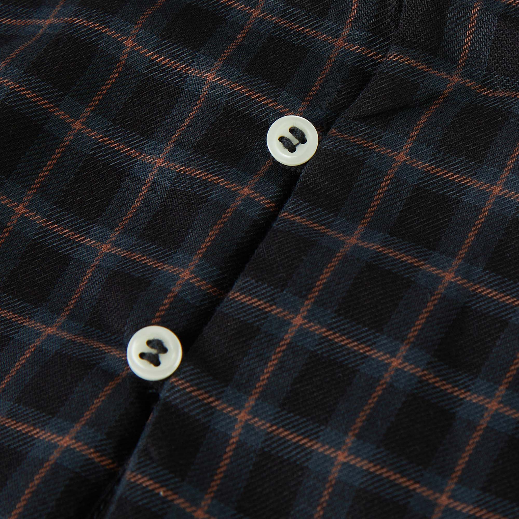 Girls Dark Grey Check Cotton Top