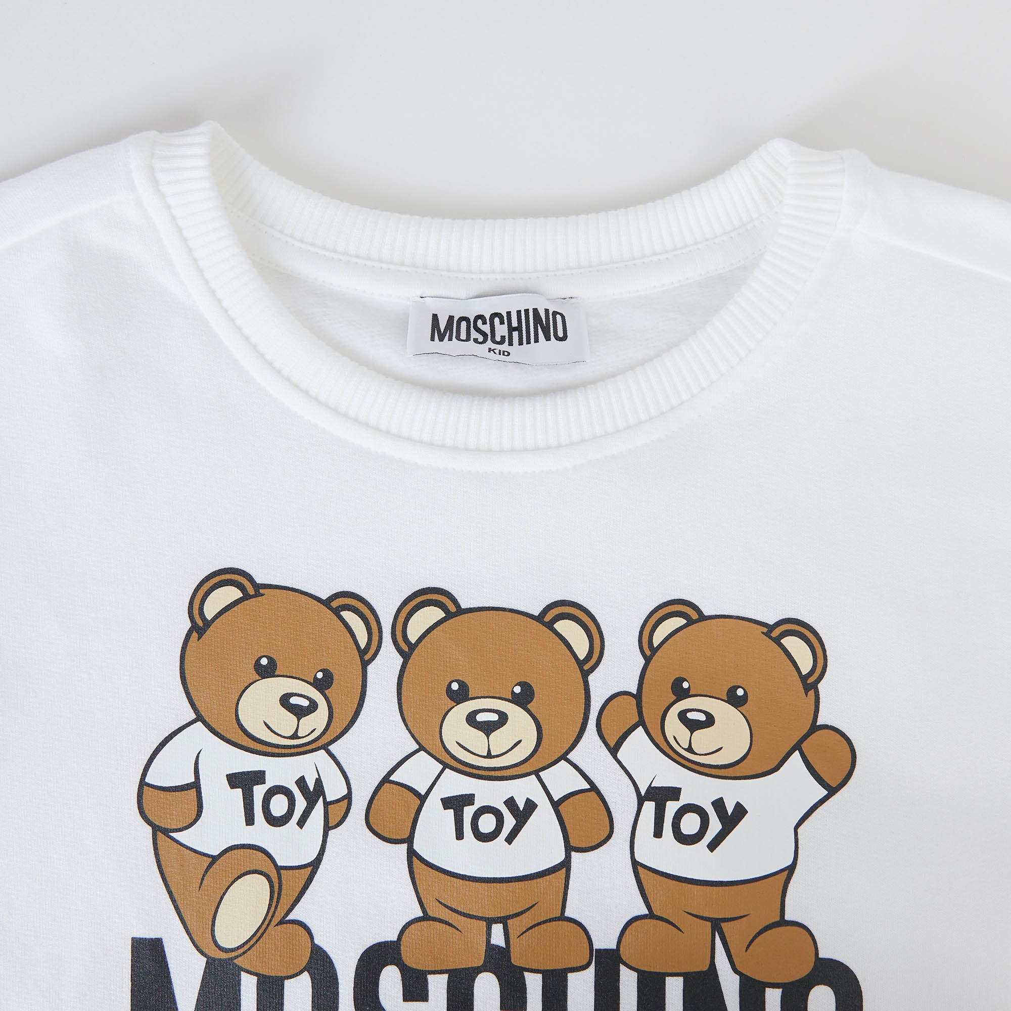 Girls White Logo Cotton Dress