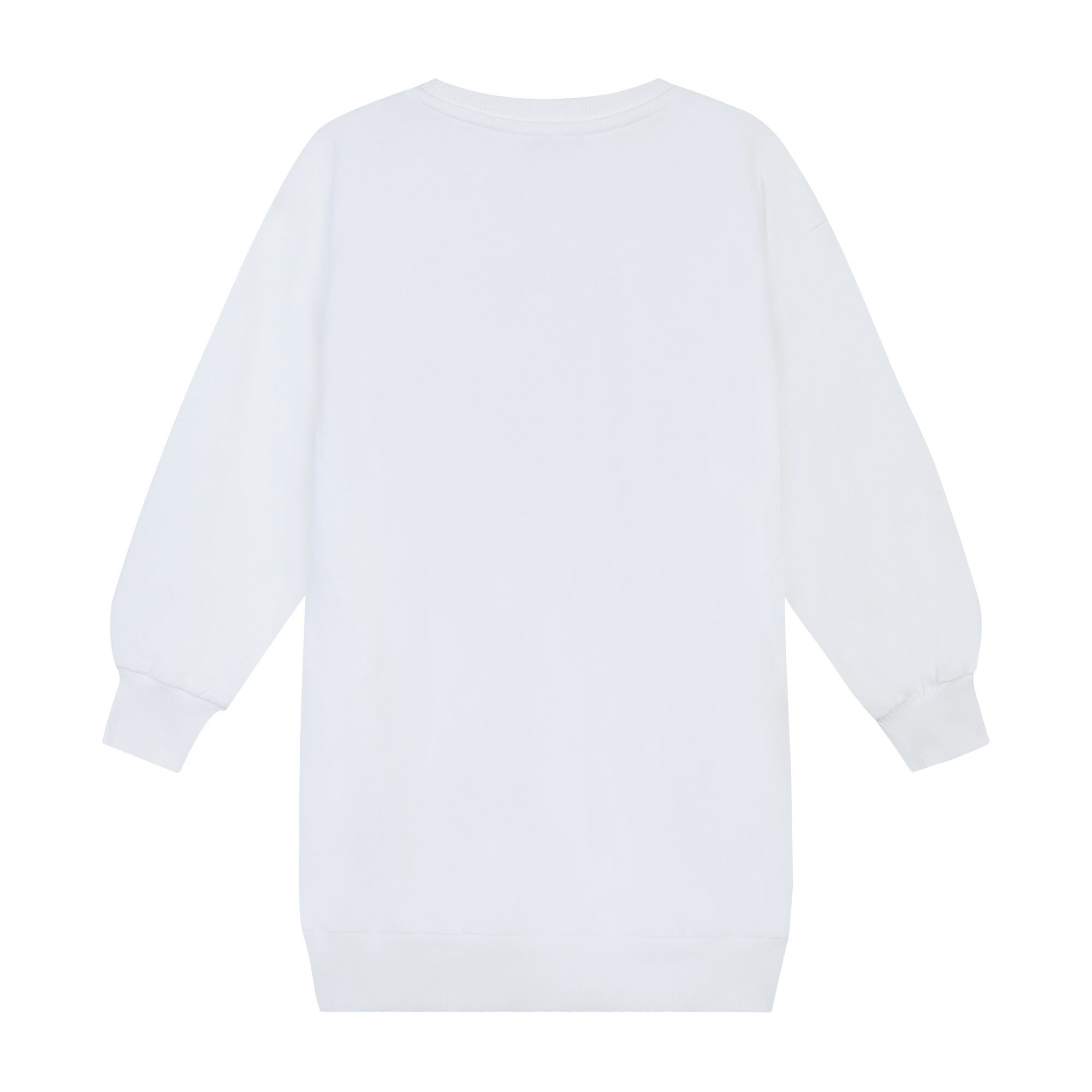 Girls White Logo Cotton Dress