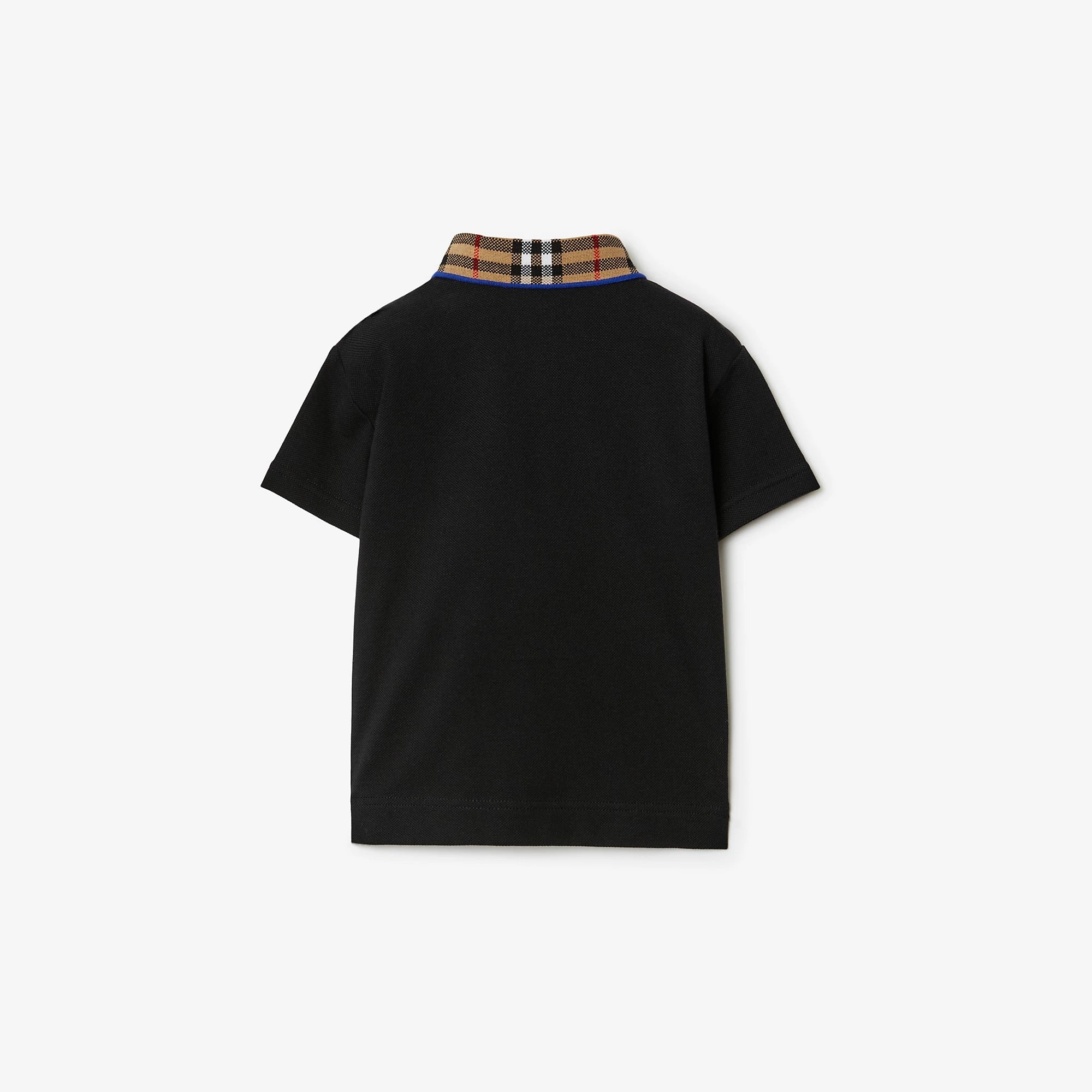 Baby Boys Black Cotton Polo Shirt