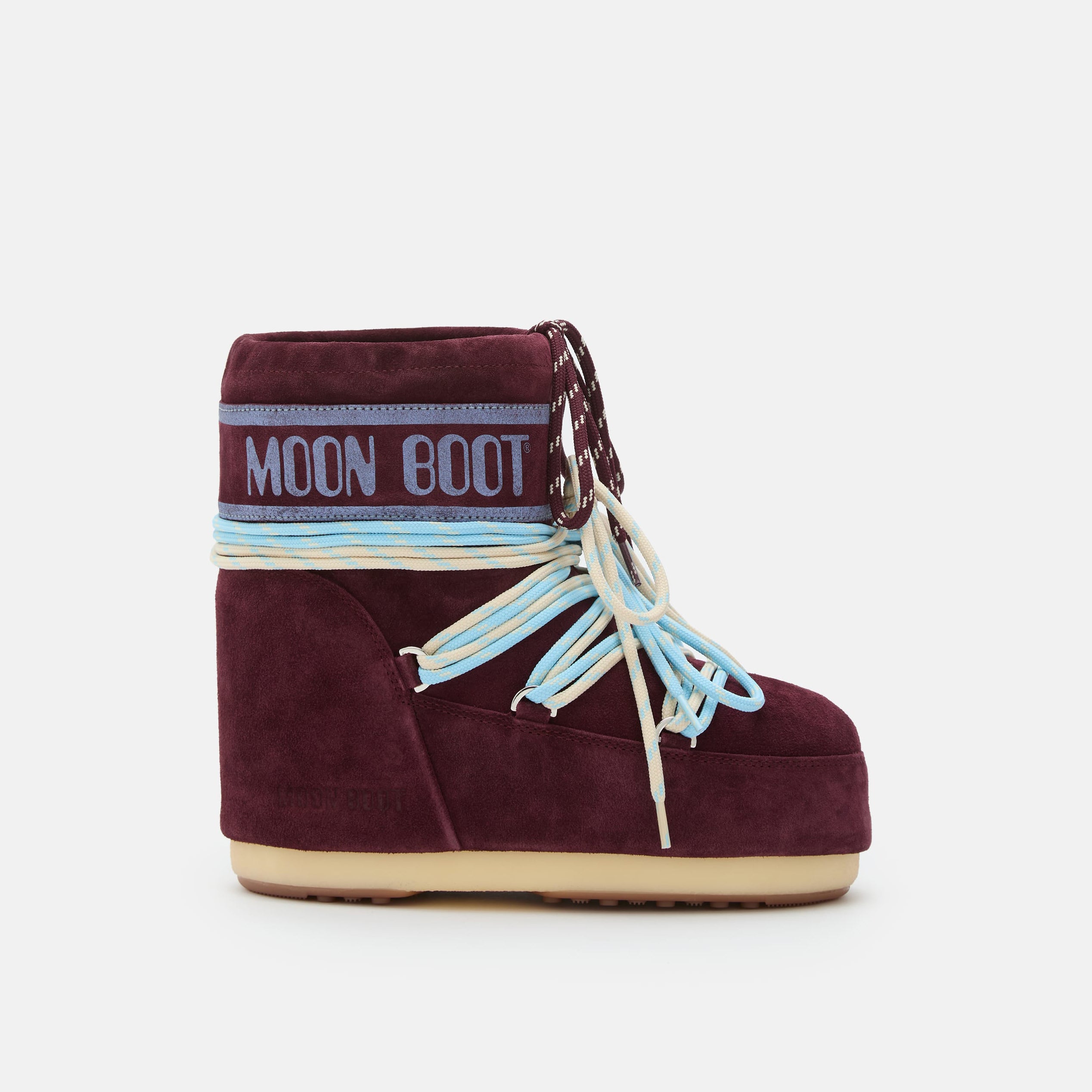 Women Wine Red "ICON LOW" Suede Boots