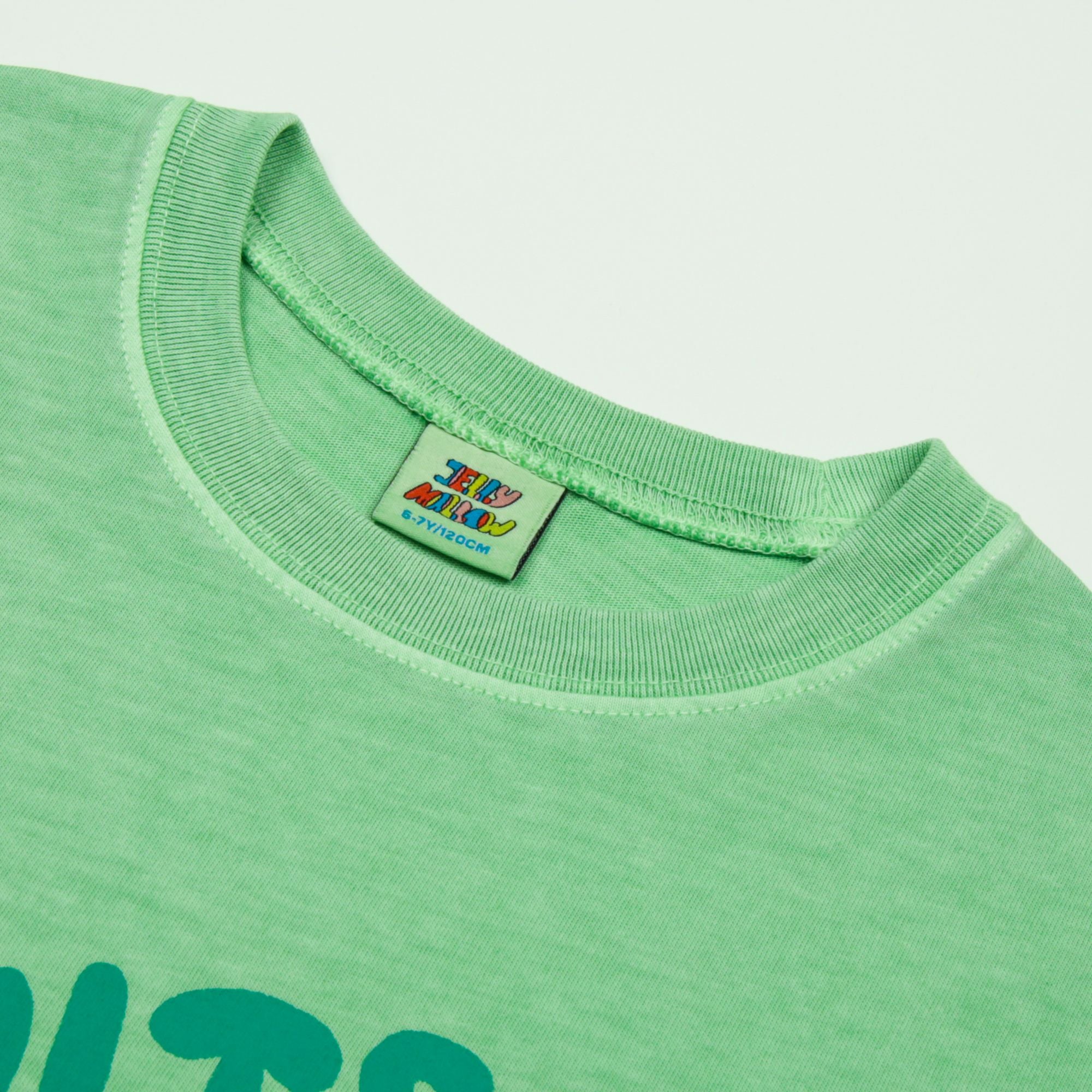 Boys & Girls Green Printed Cotton T-Shirt