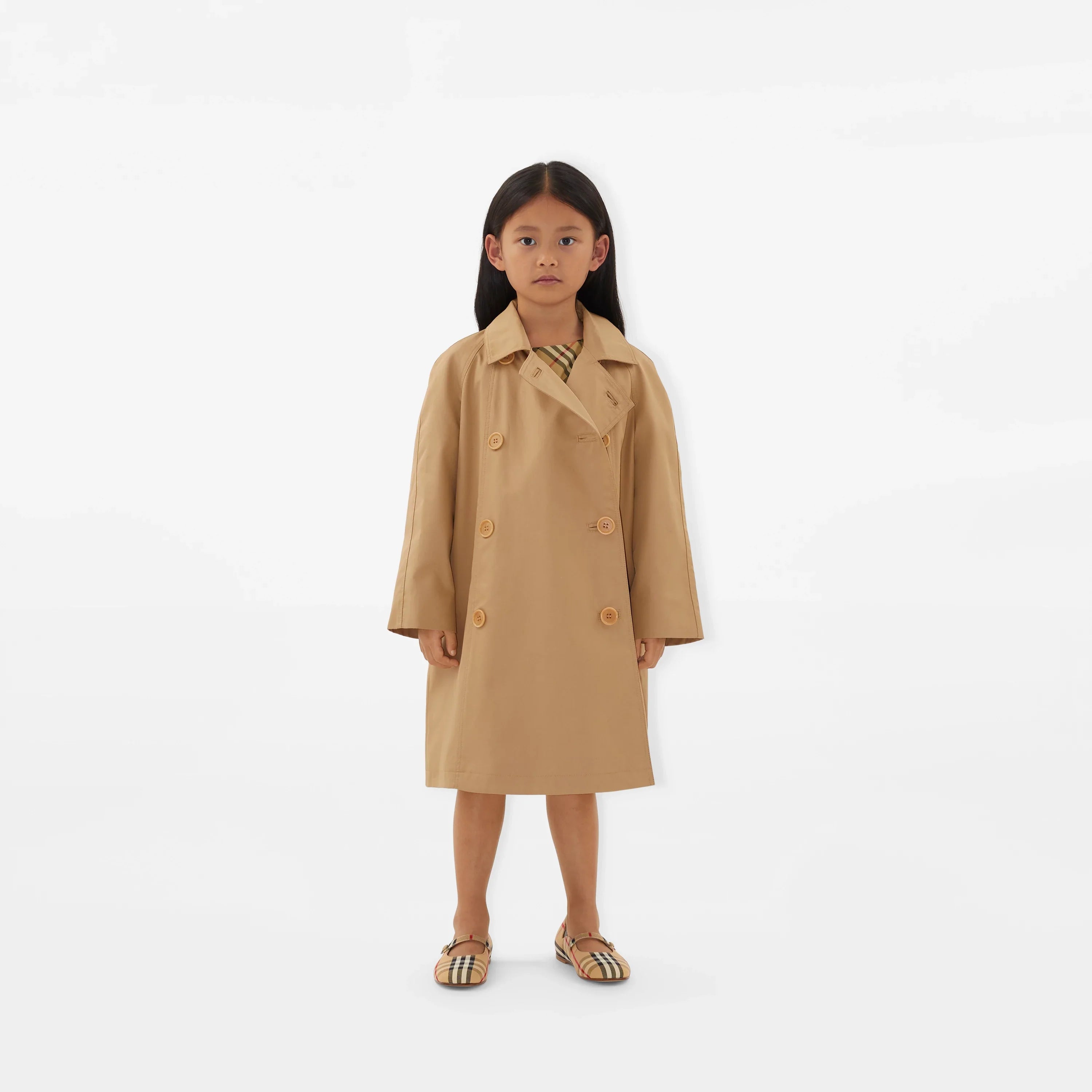 Girls Olivia Trench Coat in Beige