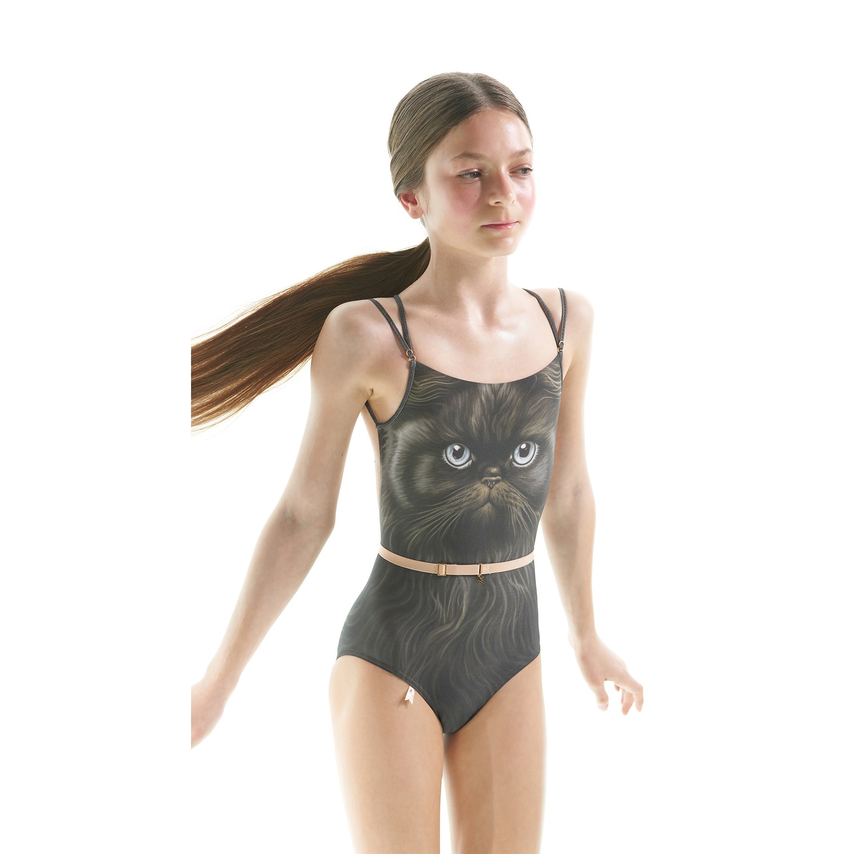 Girls Black Cat Ballet Onesies(J231LE33VL/murk)