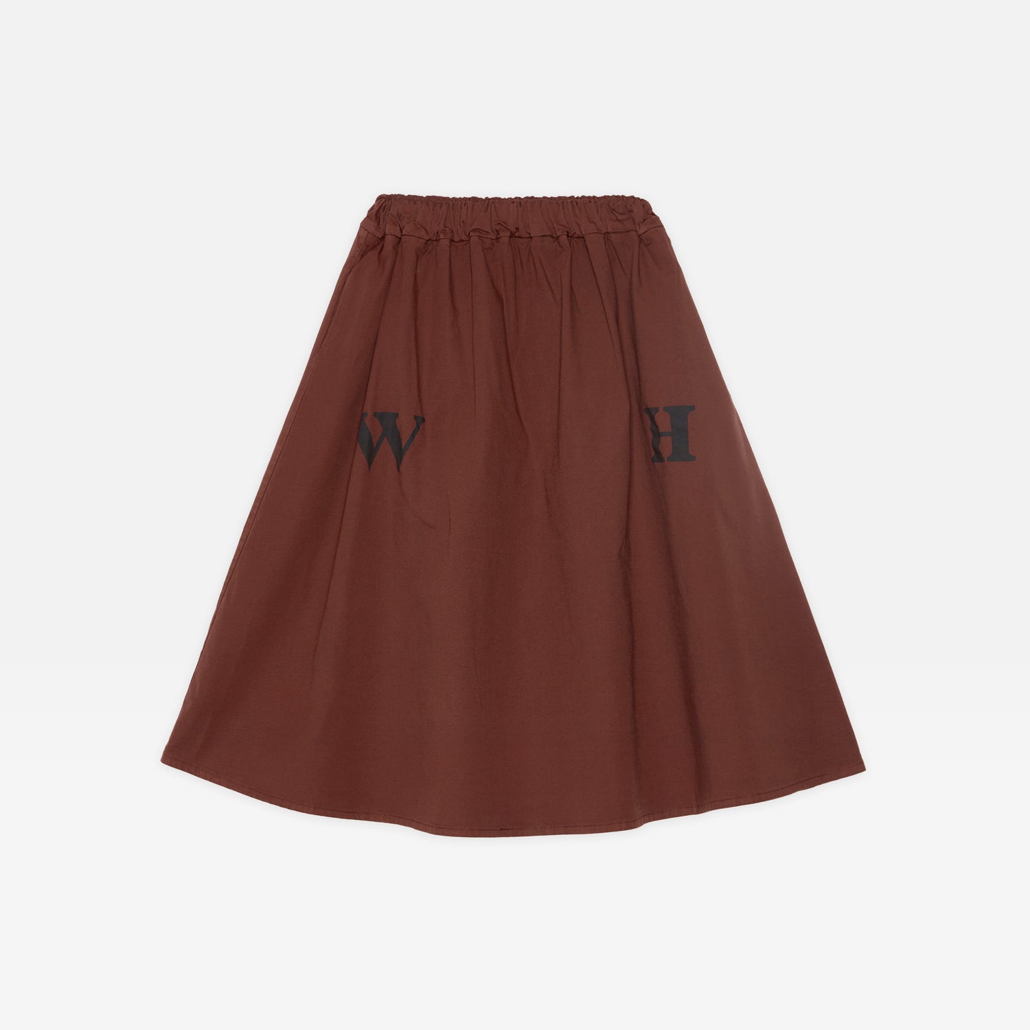 Girls Brown Logo Cotton Skirt