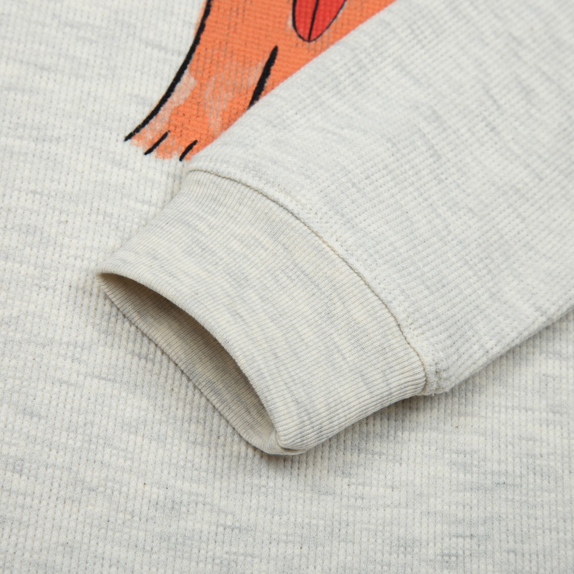 Boys & Girls Oatmeal Printed Cotton T-Shirt