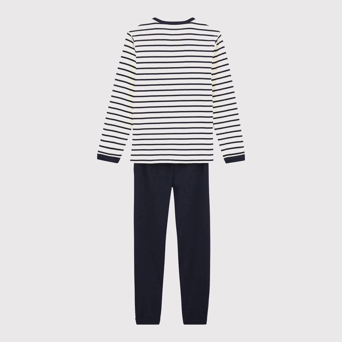 Boys Navy Stripes Long Sleeves Cotton Nightwear Set