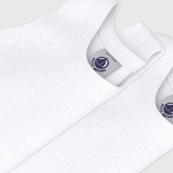 Baby Boys & Girls White Cotton Babysuit(2 Pack)