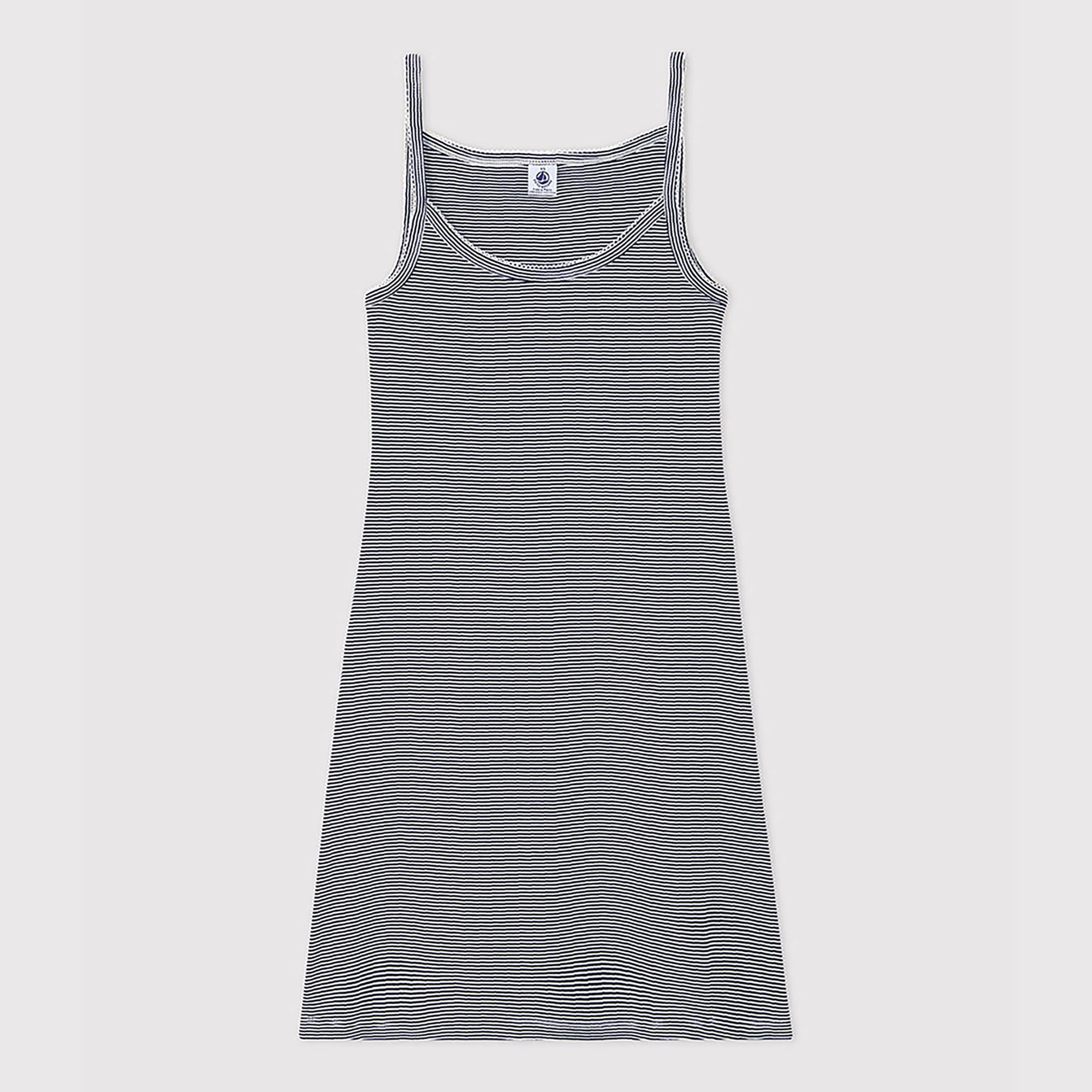 Girls Black Stripes Cotton Nightwear Dress
