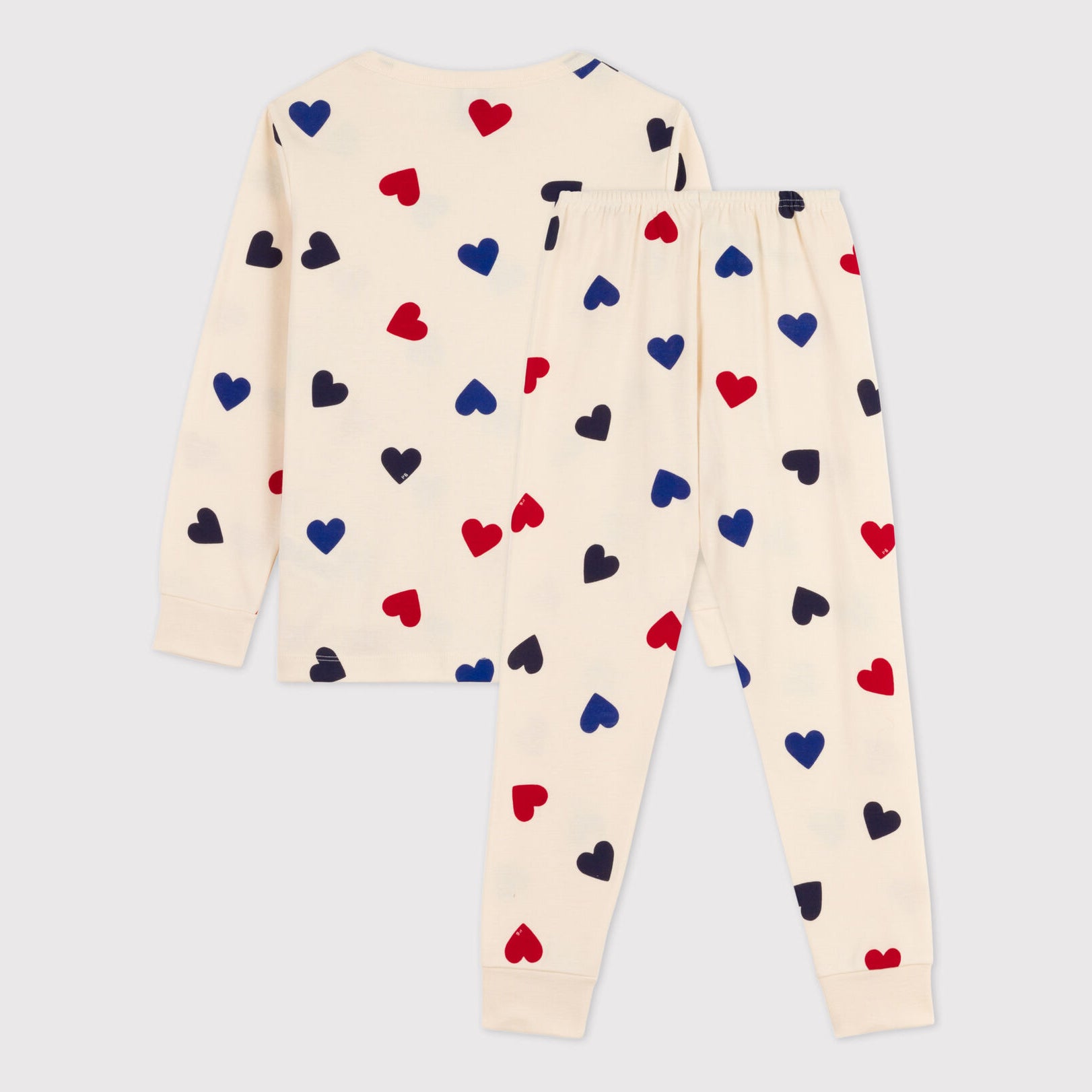 Girls Multicolor Heart Cotton Nightwear Set