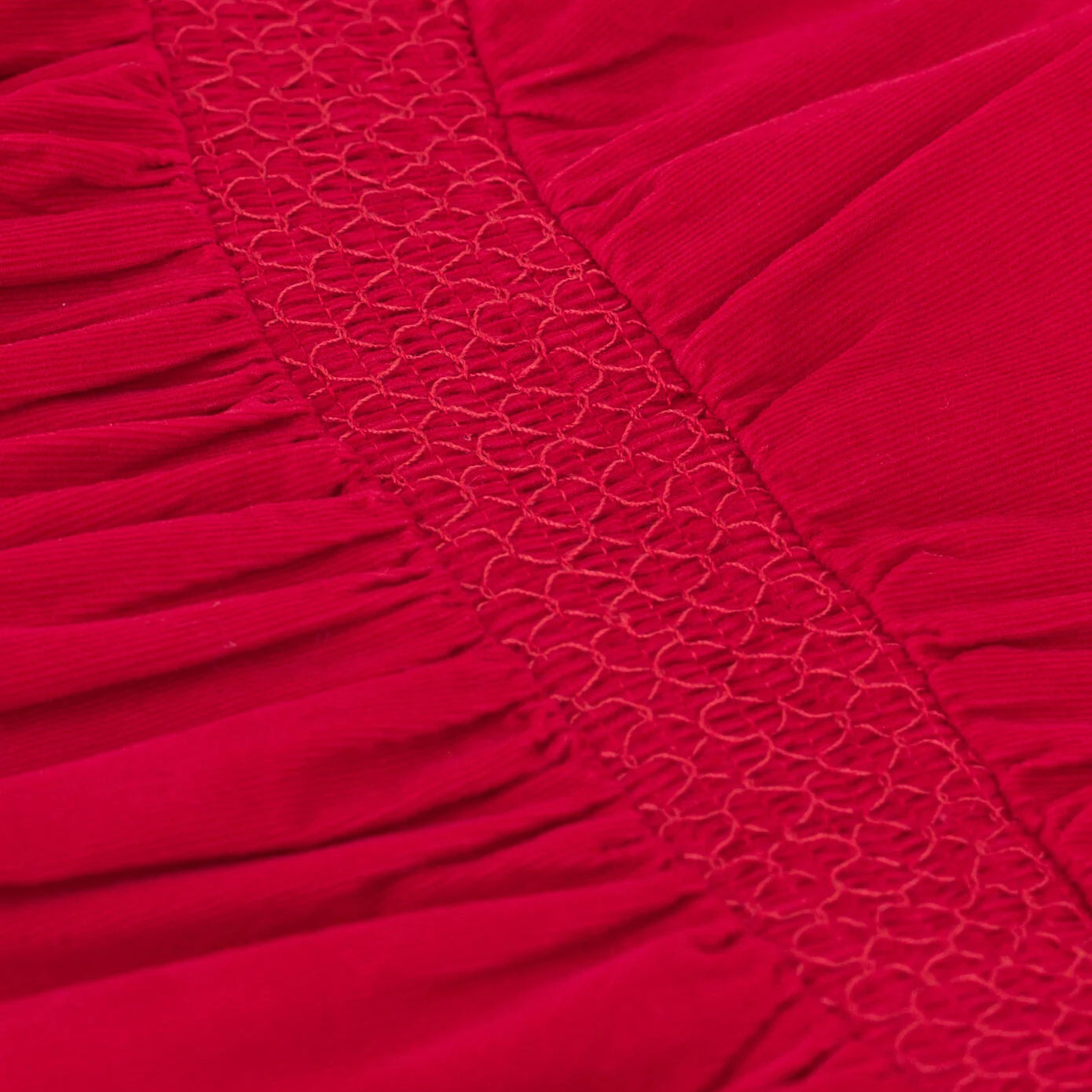 Girls Red Corduroy Dress