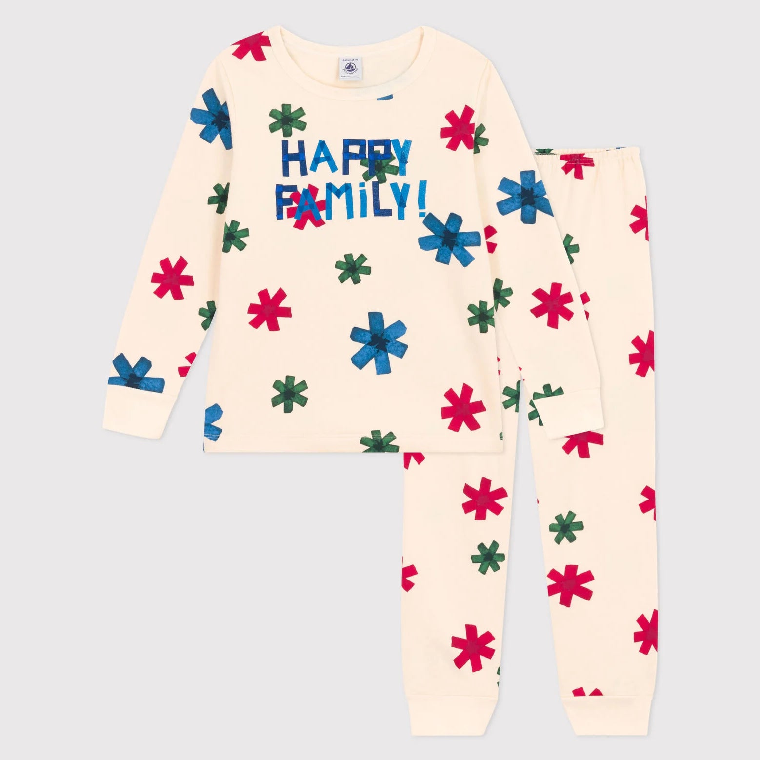 Girls White Printed Cotton Nightwear Set