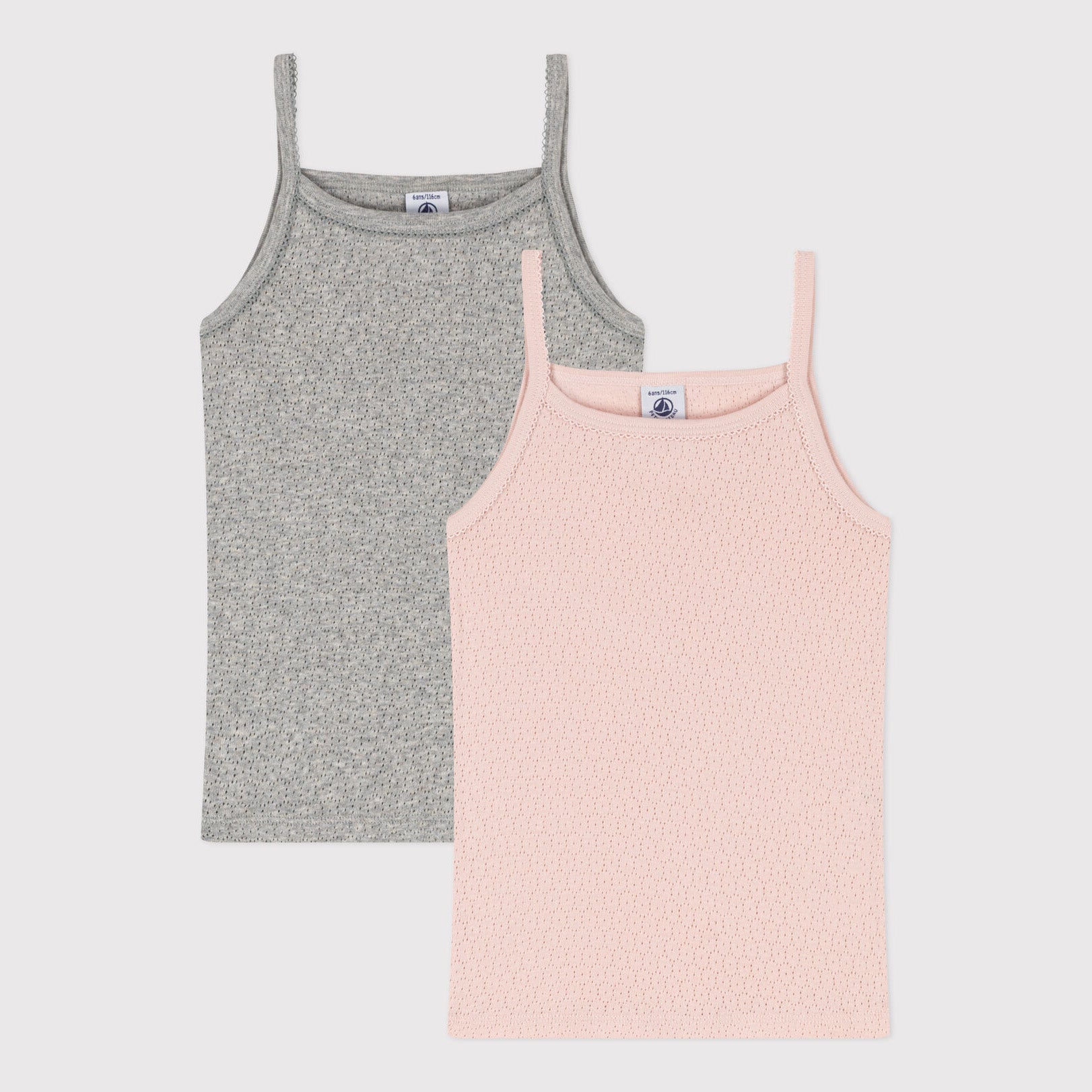 Girls Pink Cotton Vest Set