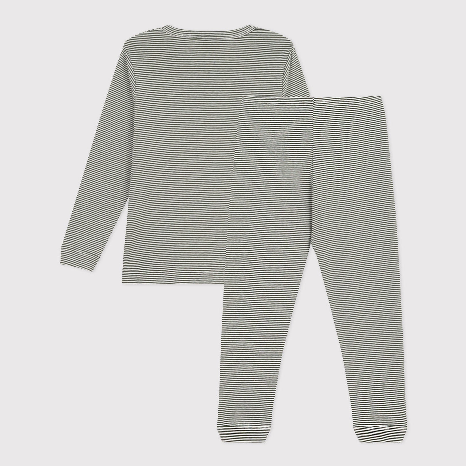 Boys Green Stripes Cotton Nightwear Set