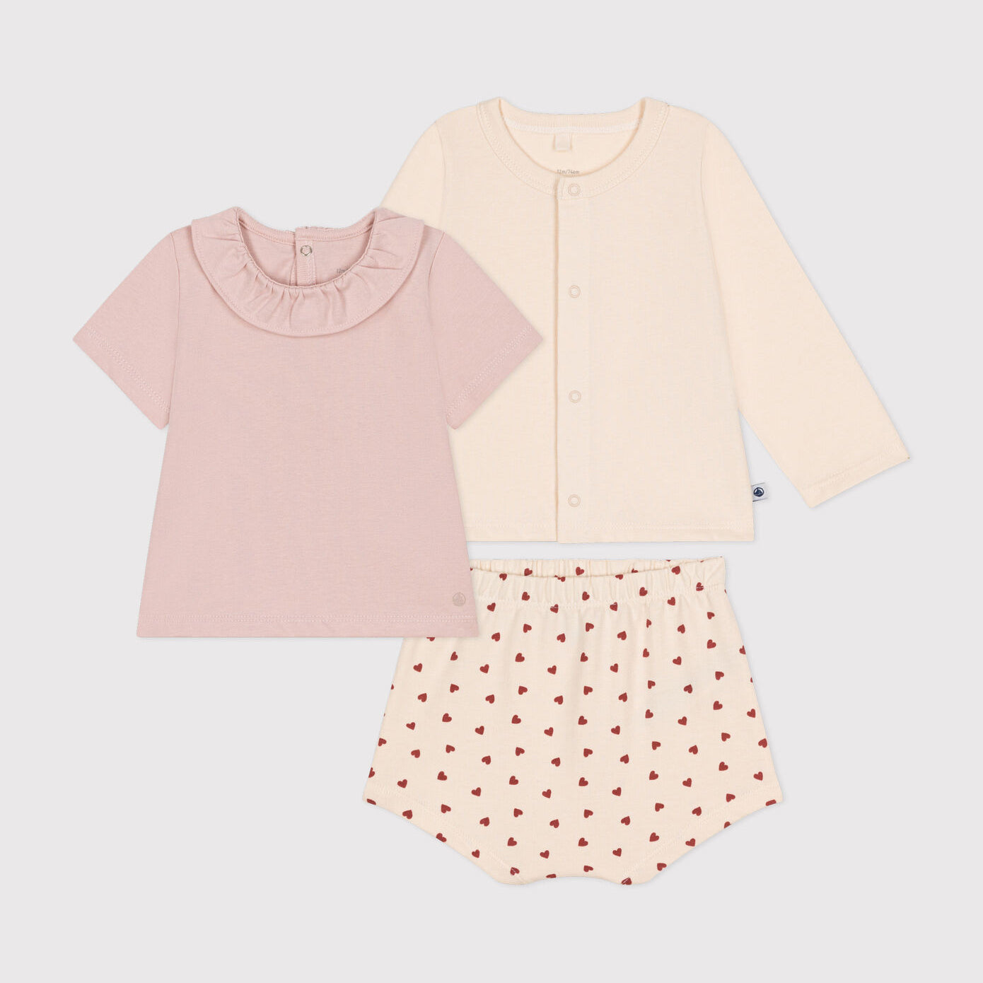 Baby Girls White Cotton Set(3 Pack)
