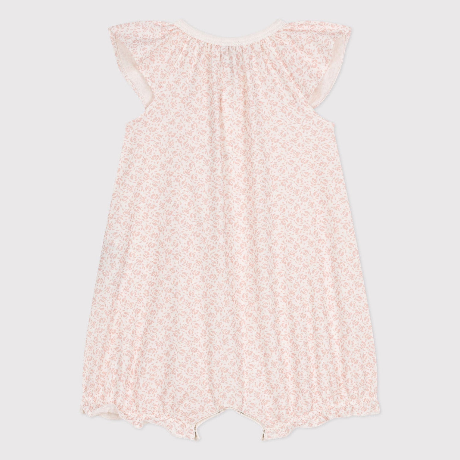 Baby Girls Pink Floral Cotton Babysuit