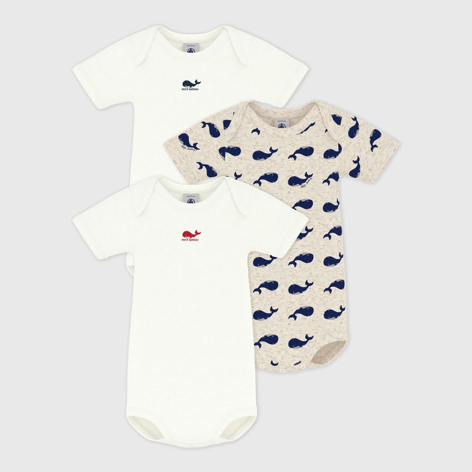 Baby Boys & Girls Tricolor Cotton Babysuit Set(3 Pack)