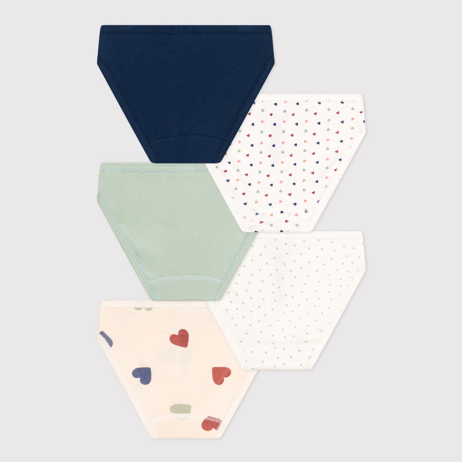 Girls Multicolor Cotton Underwear Set(5 Pack)