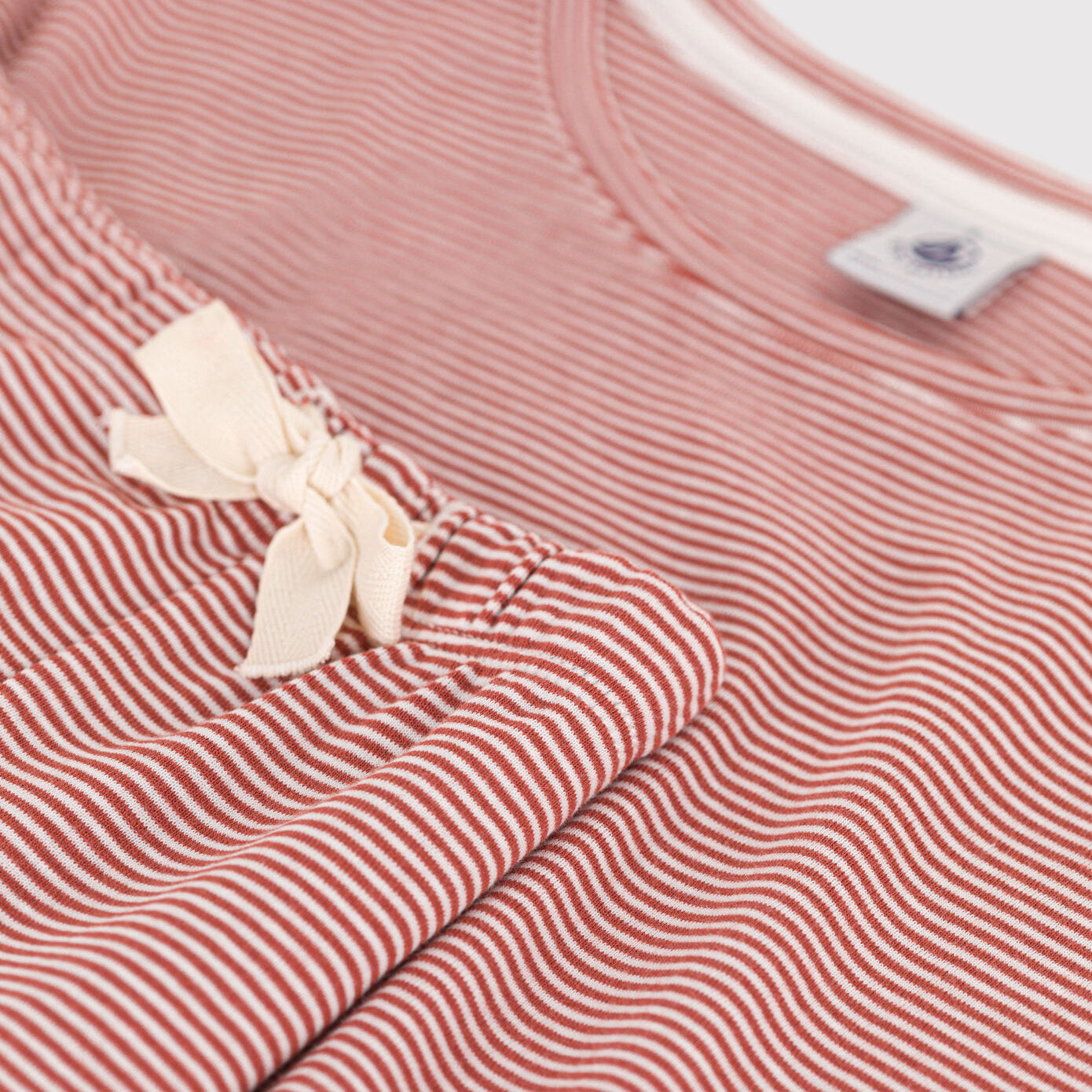 Women Red Stripes Cotton Nightwear Set