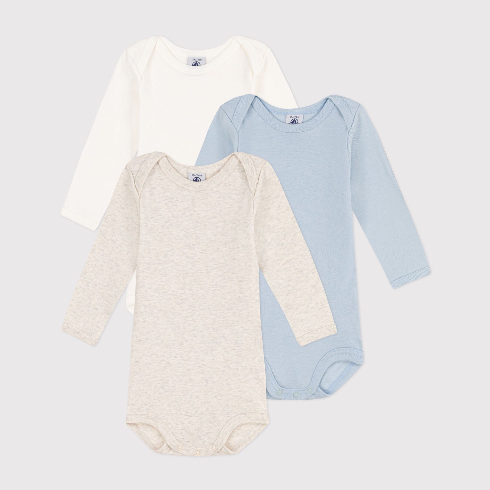 Baby Boys & Girls Tricolor Cotton Babysuit Set(3 Pack)