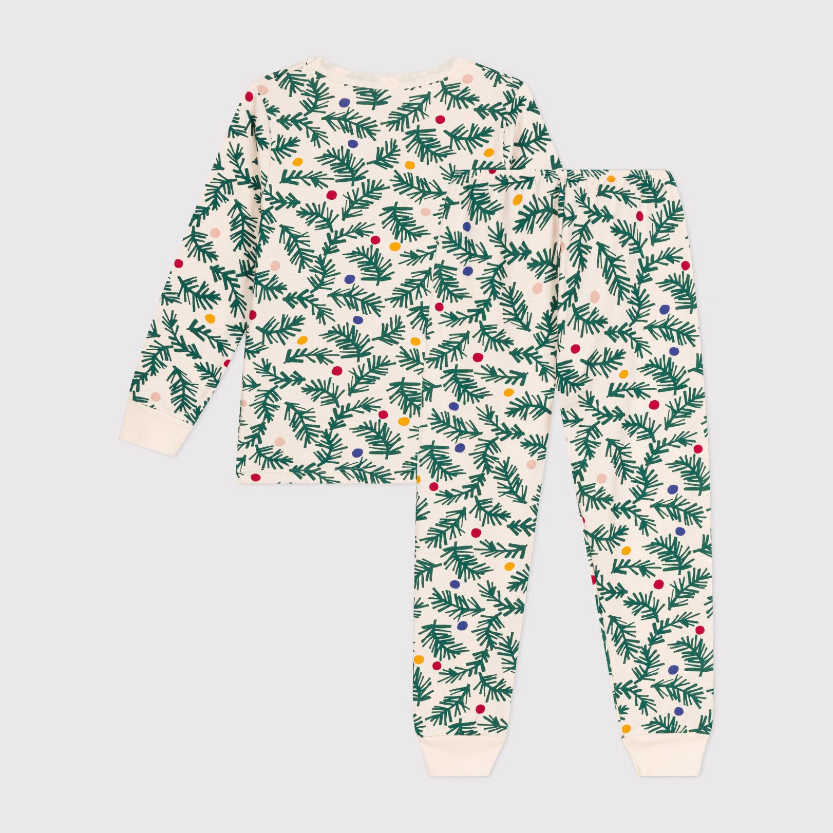 Girls Green Printed Cotton Nightwear Set