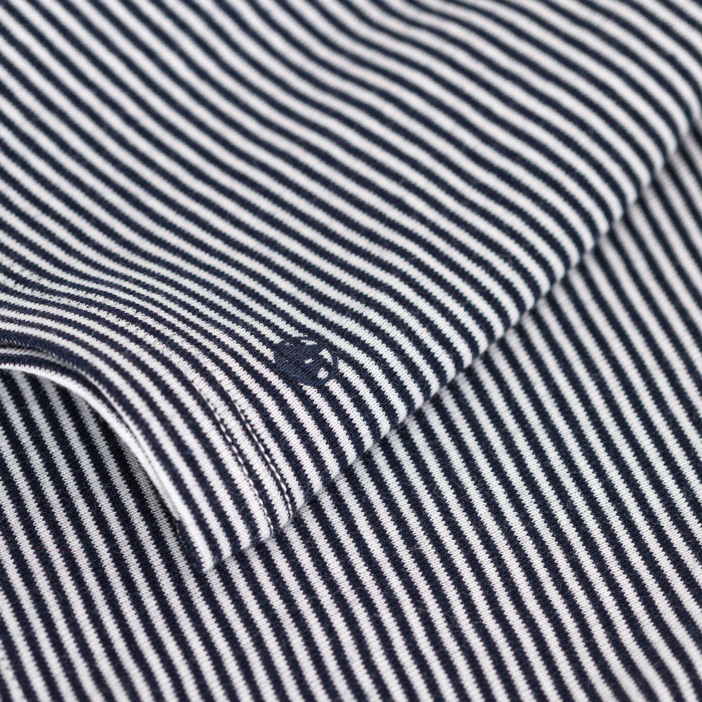 Baby Girls Navy Stripes Cotton T-Shirt