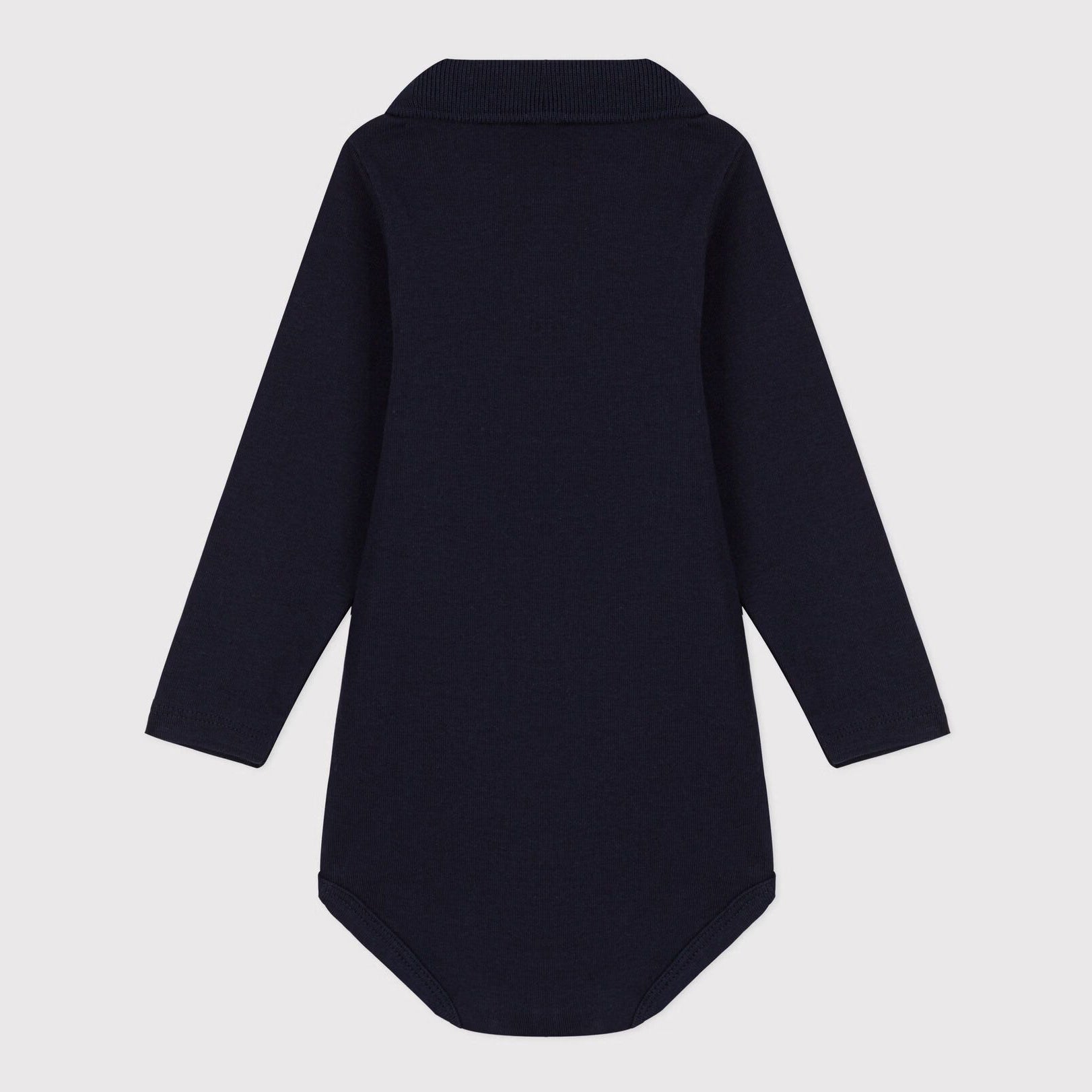 Baby Boys Navy Cotton Babysuit