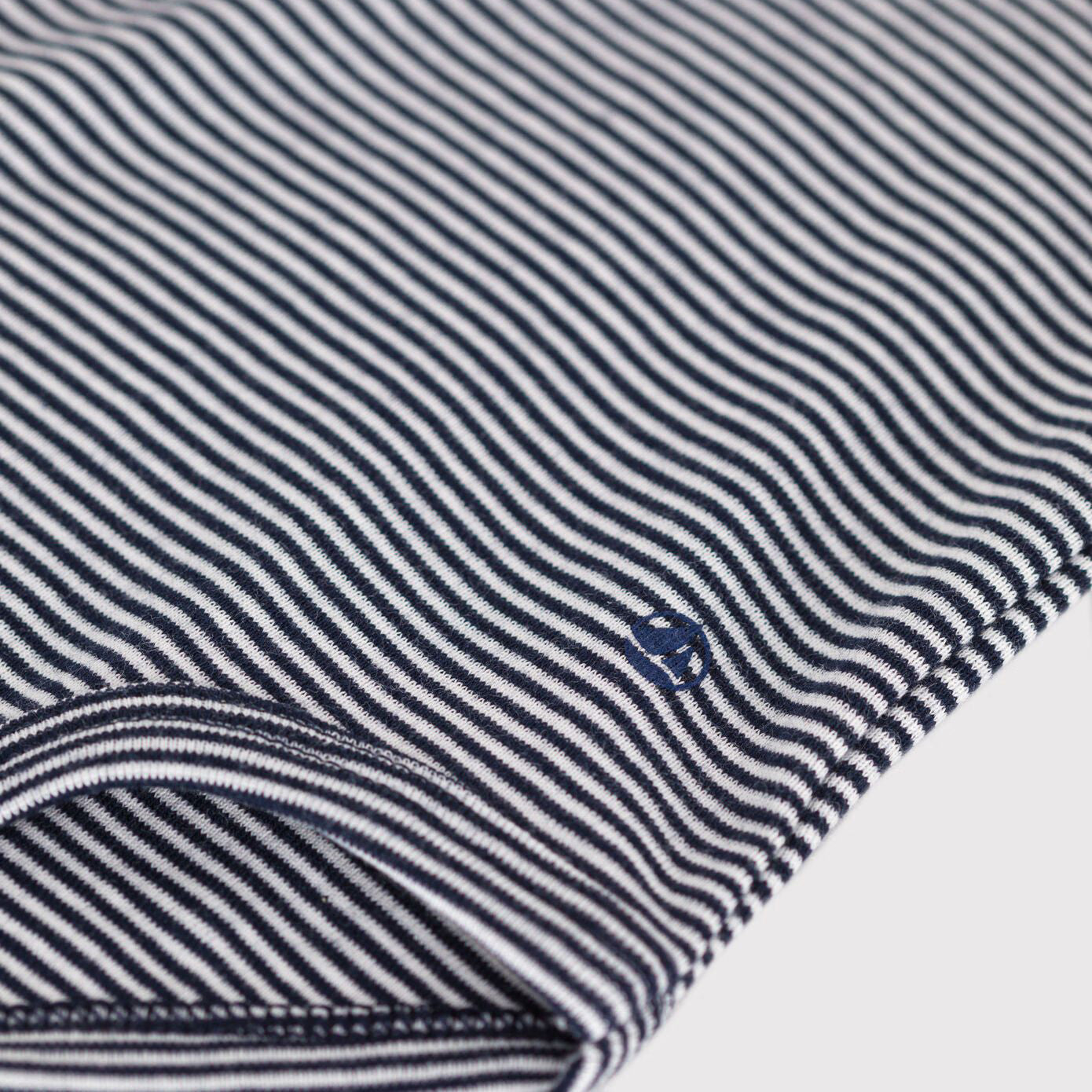 Baby Boys Dark Blue Stripes Cotton Babysuit