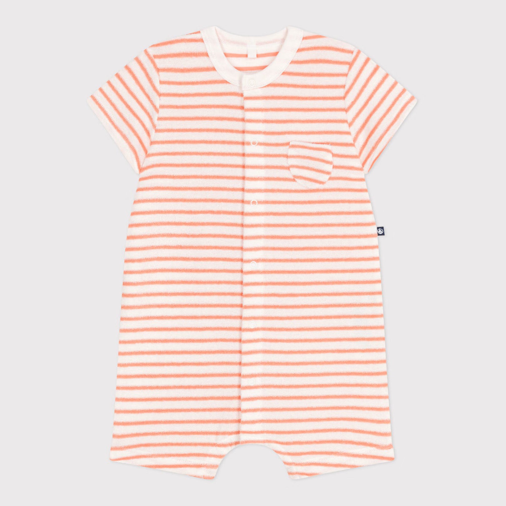 Baby Boys & Girls Orange Strip Cotton Babysuit