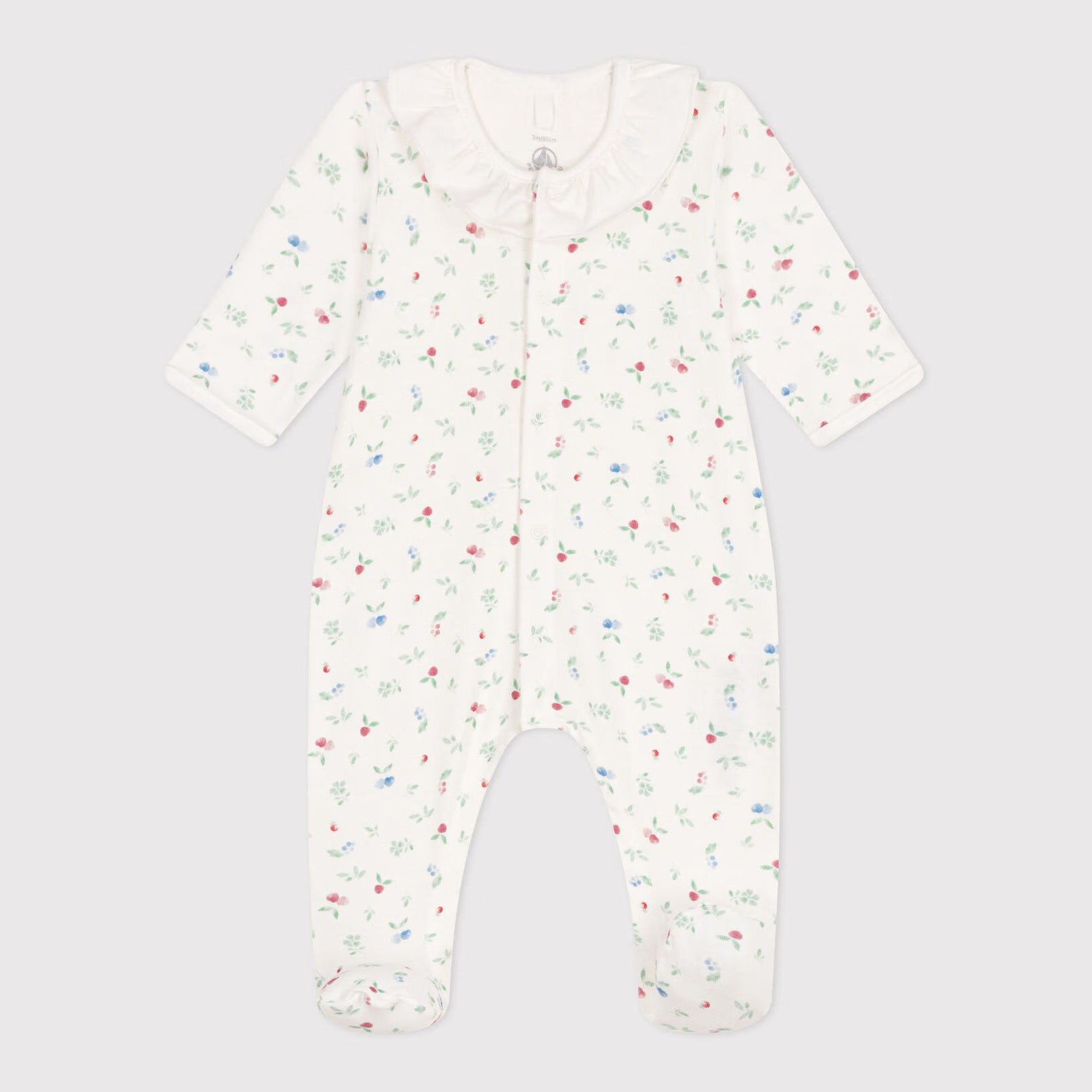 Baby Boys & Girls Ivory Printed Logo Cotton Bodysuit