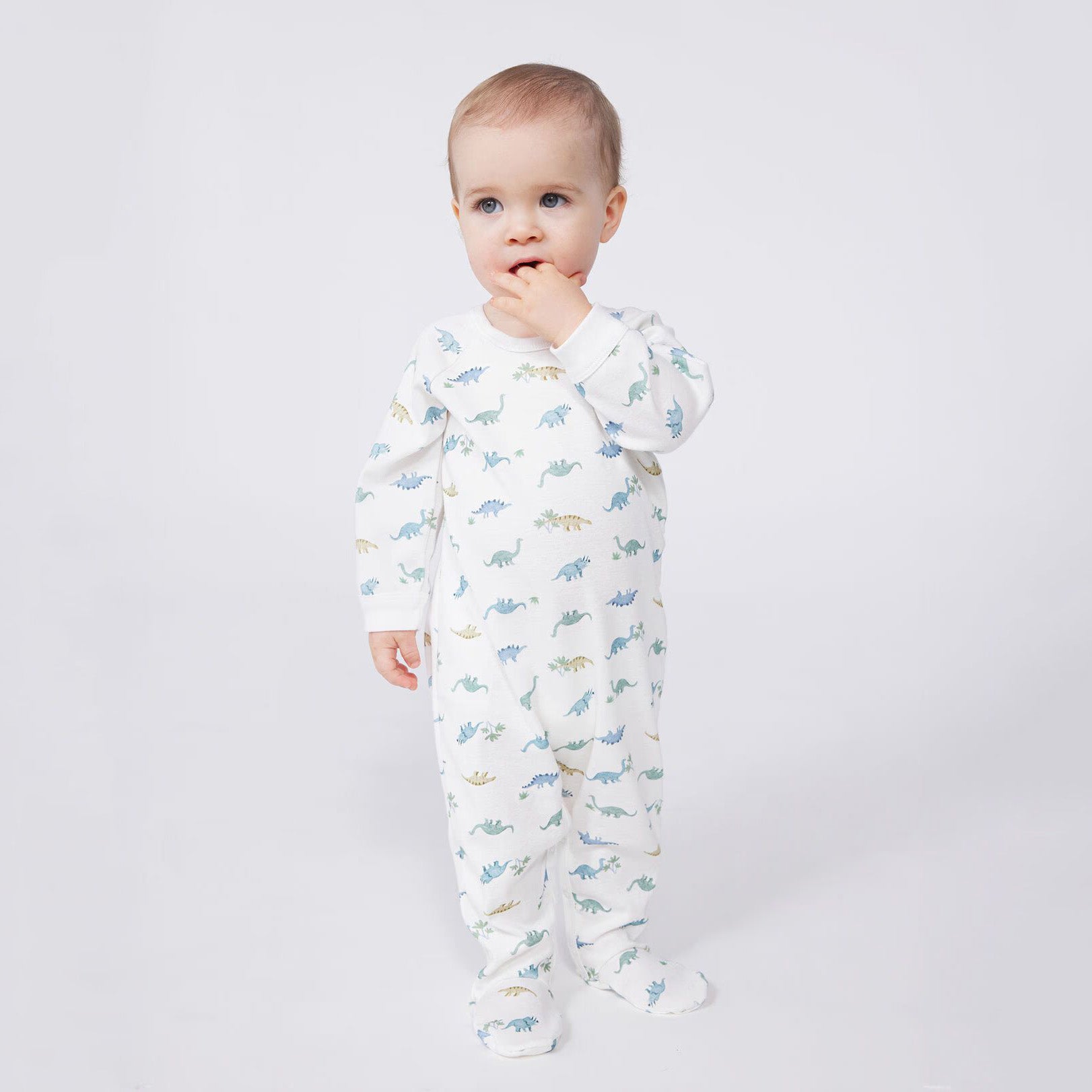 Baby Boys & Girls White Printed Cotton Babysuit
