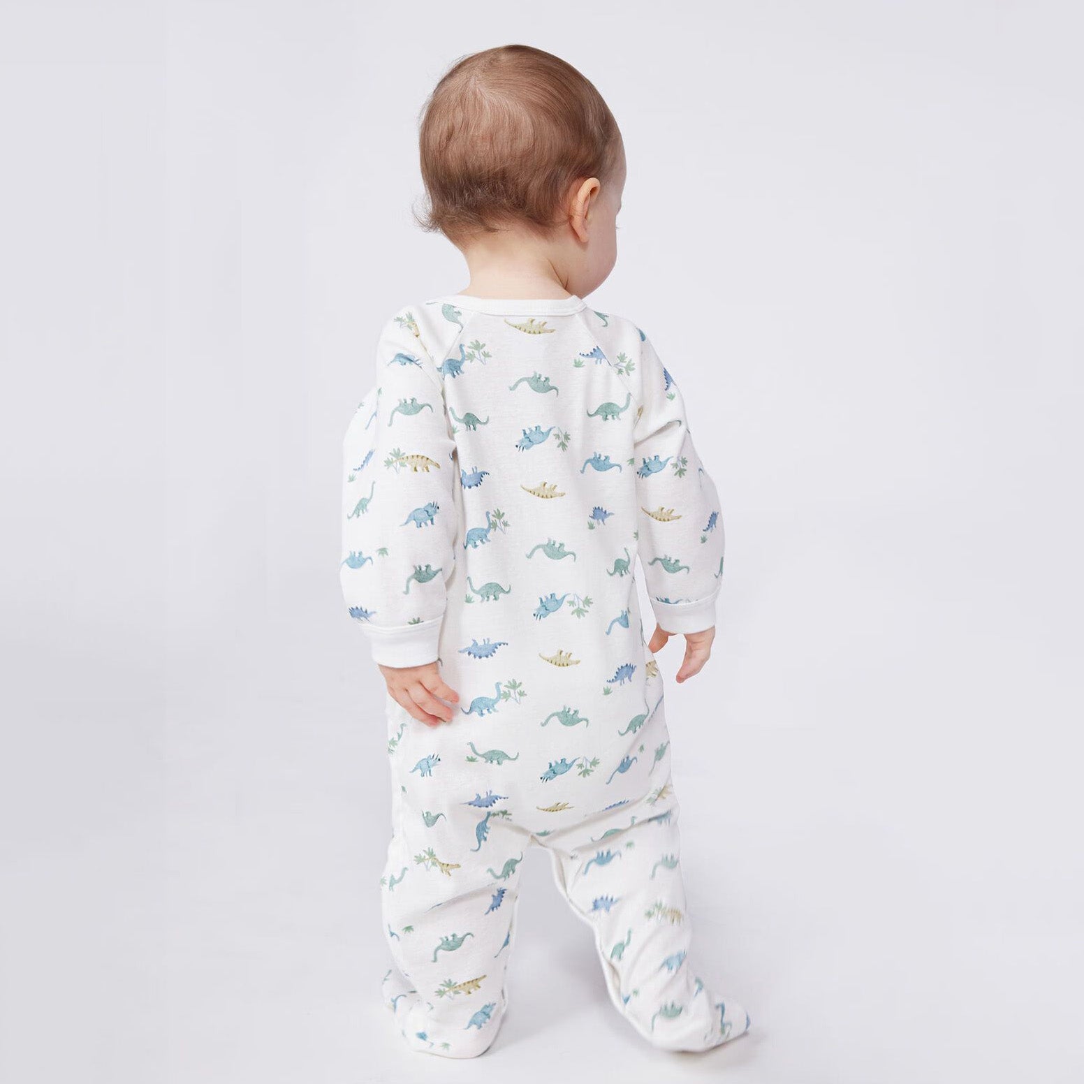 Baby Boys & Girls White Printed Cotton Babysuit