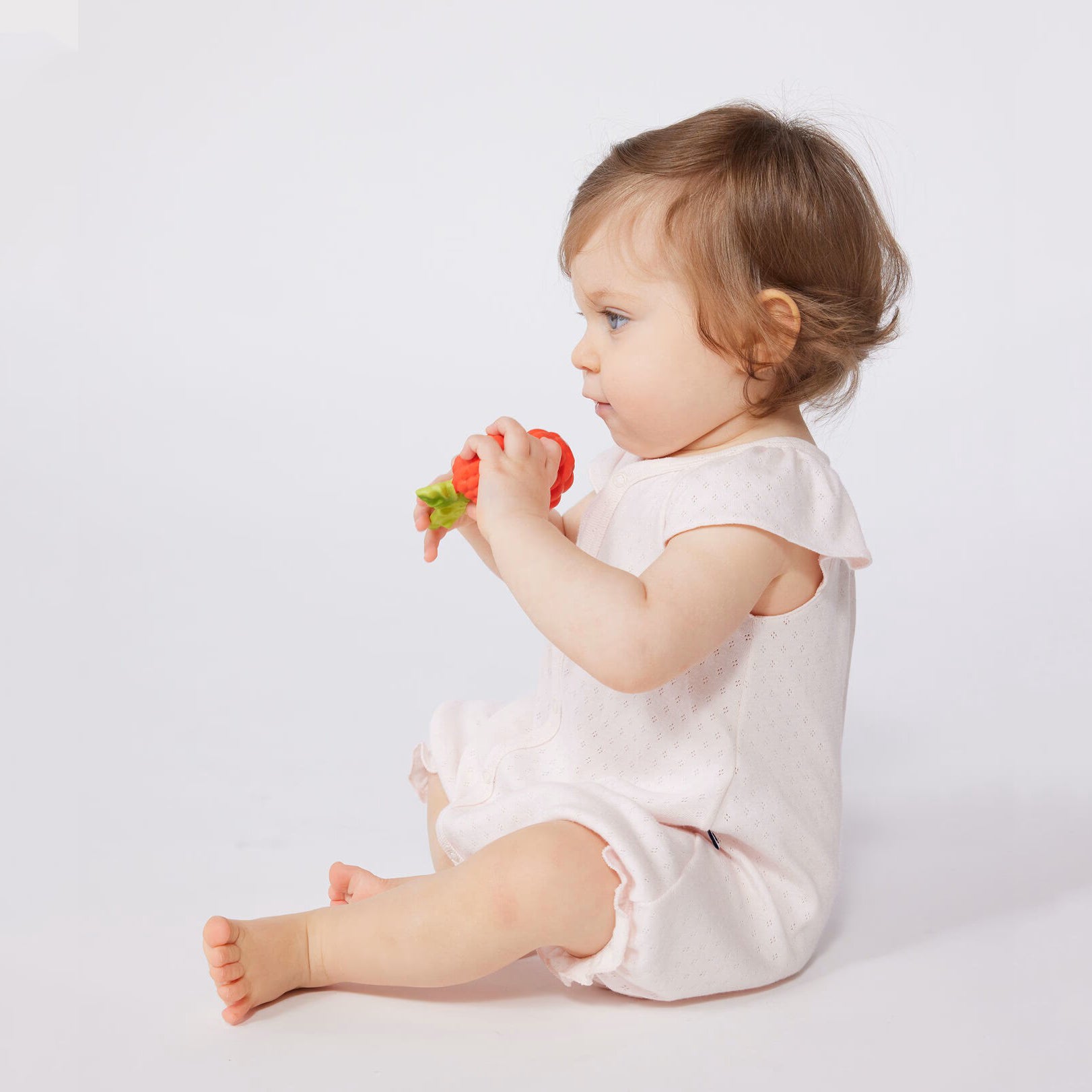 Baby Girls Light Pink Cotton Babysuit