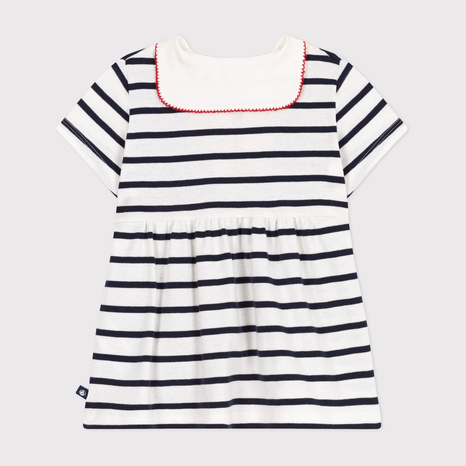Baby Deep Blue Stripes Cotton Dress