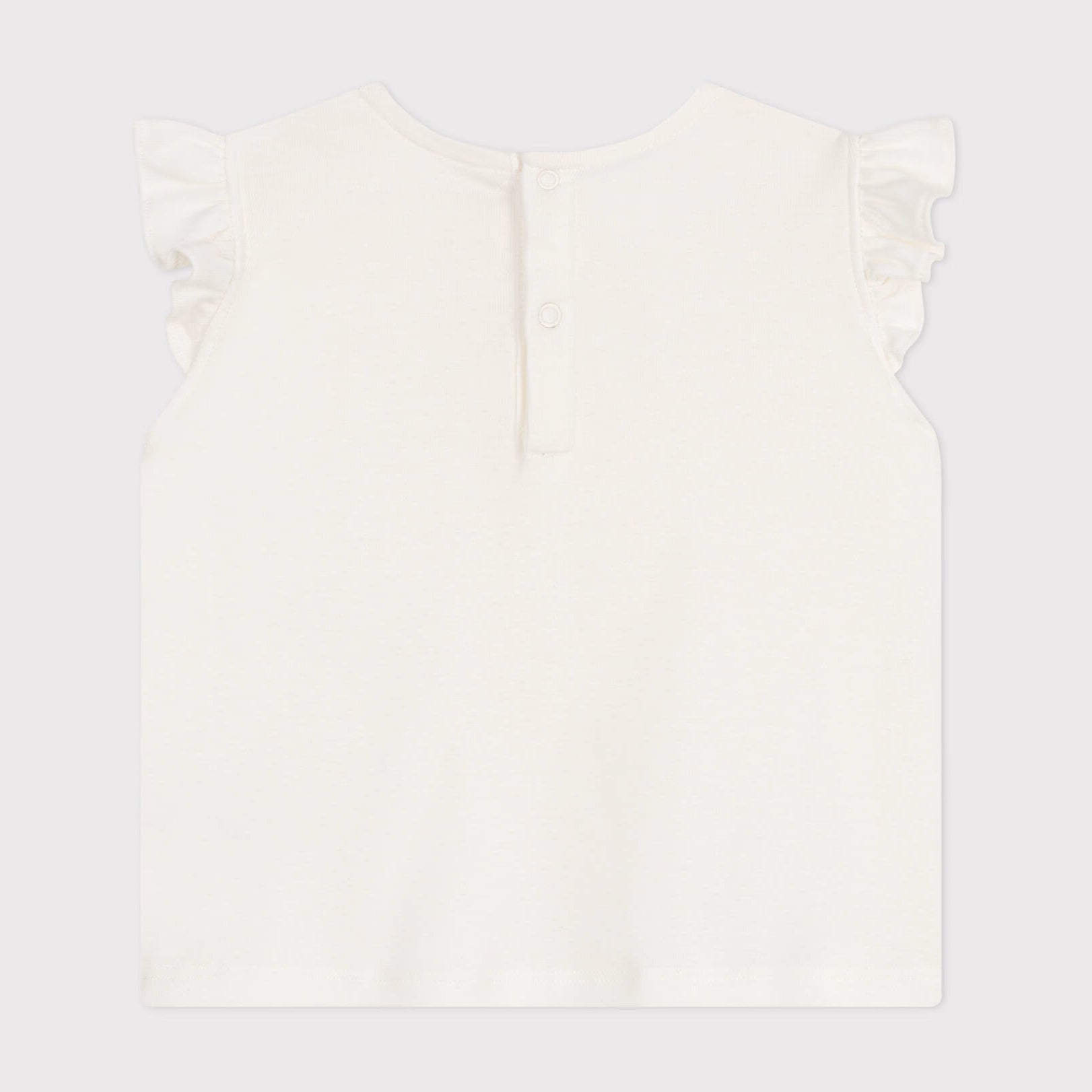 Baby Girls Ivory Cotton T-Shirt