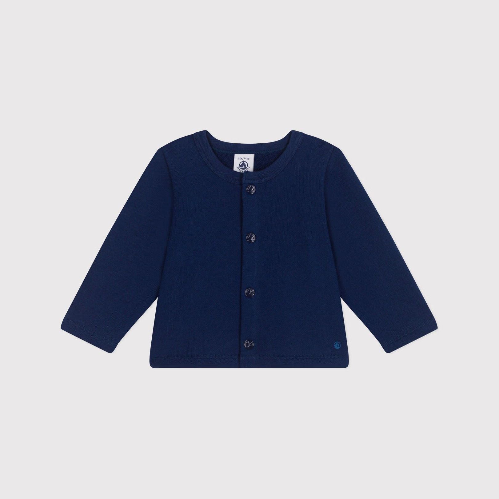 Baby Girls Navy Cotton Cardigan