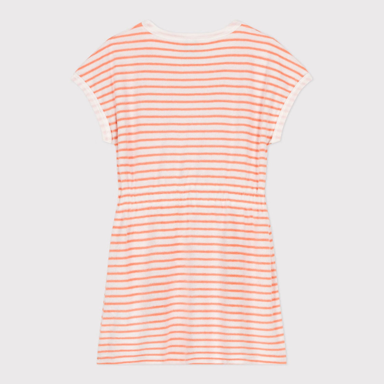 Girls Orange Strip Cotton Dress