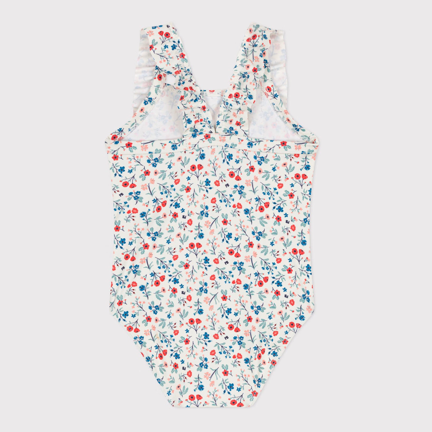 Baby Girls White Floral Swimsuit