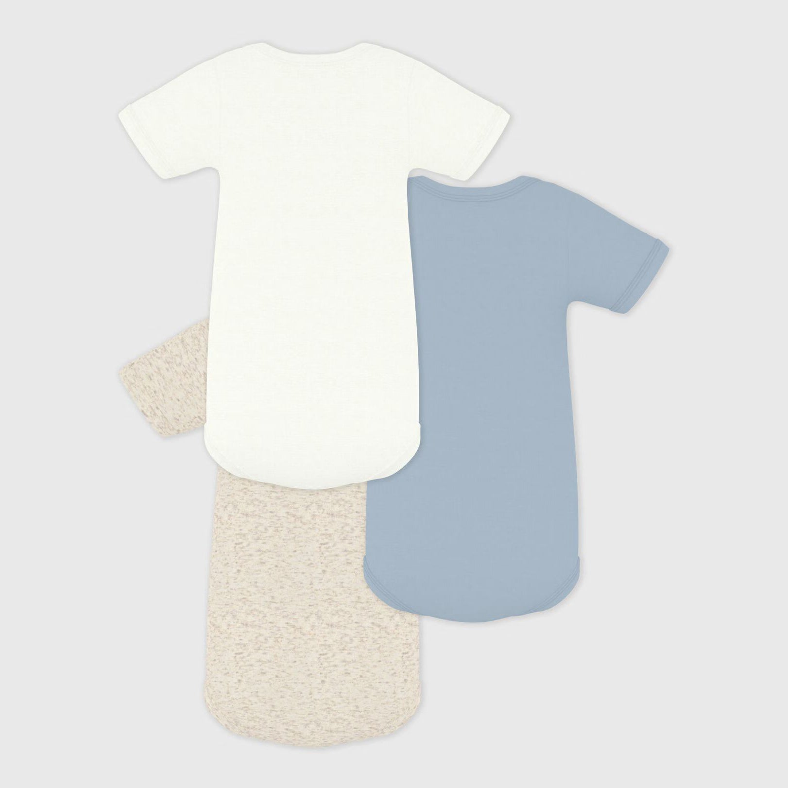 Baby Boys & Girls Tricolor Cotton Babysuit Set(3 Pack)