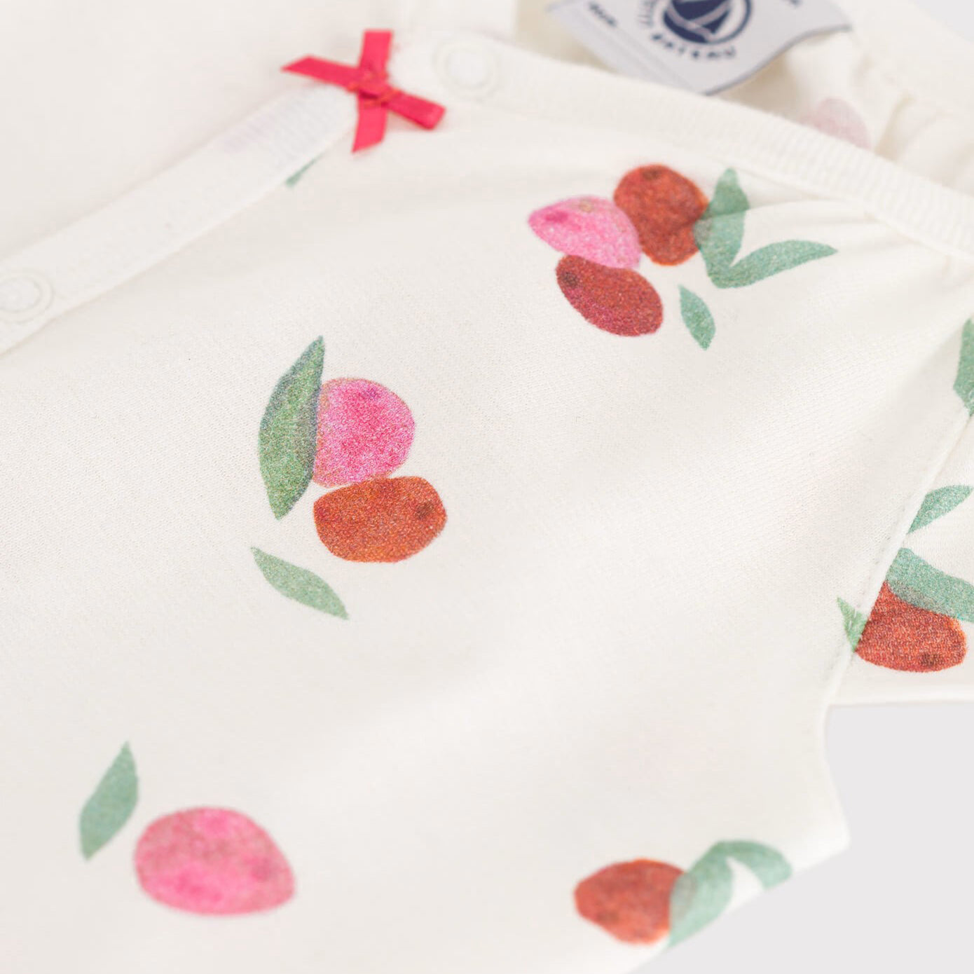 Baby Girls White Cotton Bodysuit