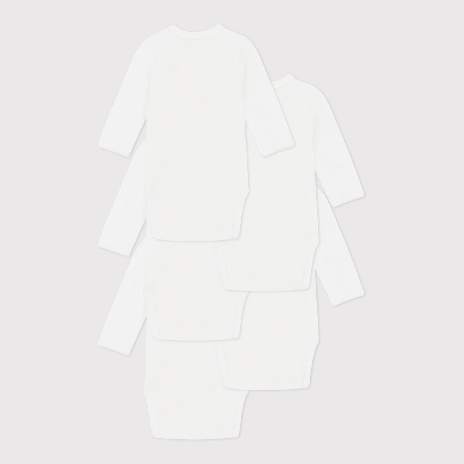 Baby Boys & Girls White Cotton Babysuit Set(5 Pack)