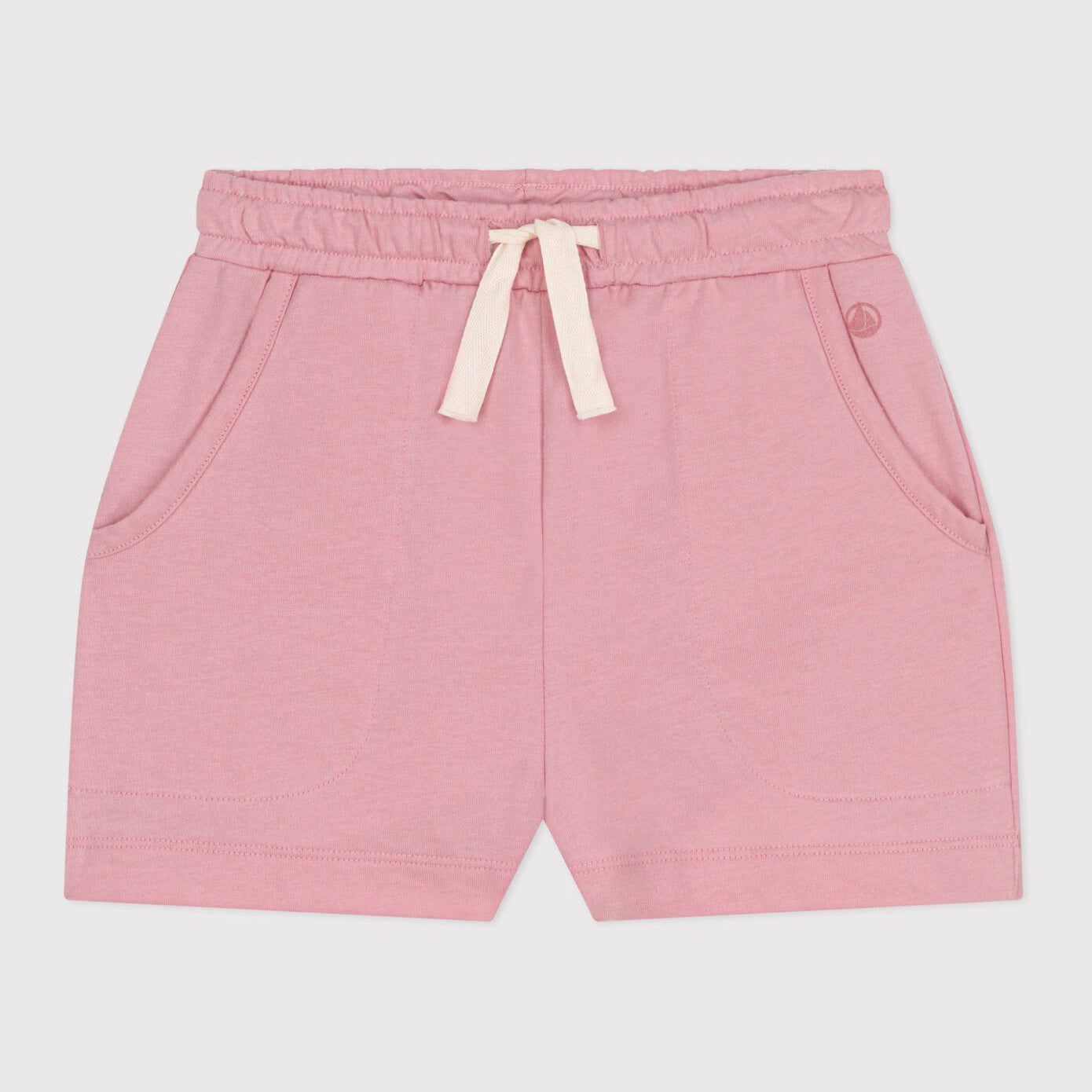 Girls Pink Logo Cotton Shorts