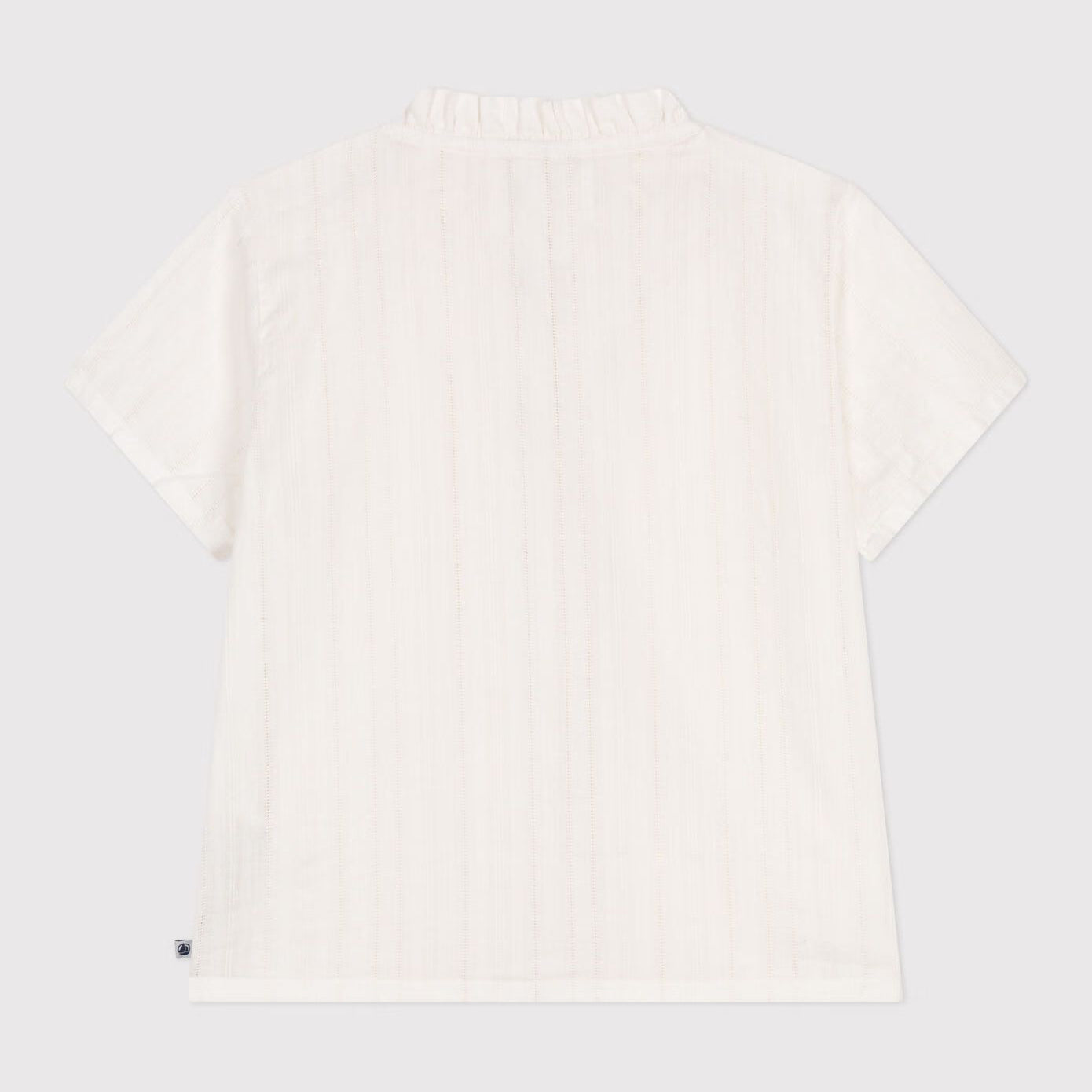 Girls White Cotton T-Shirt